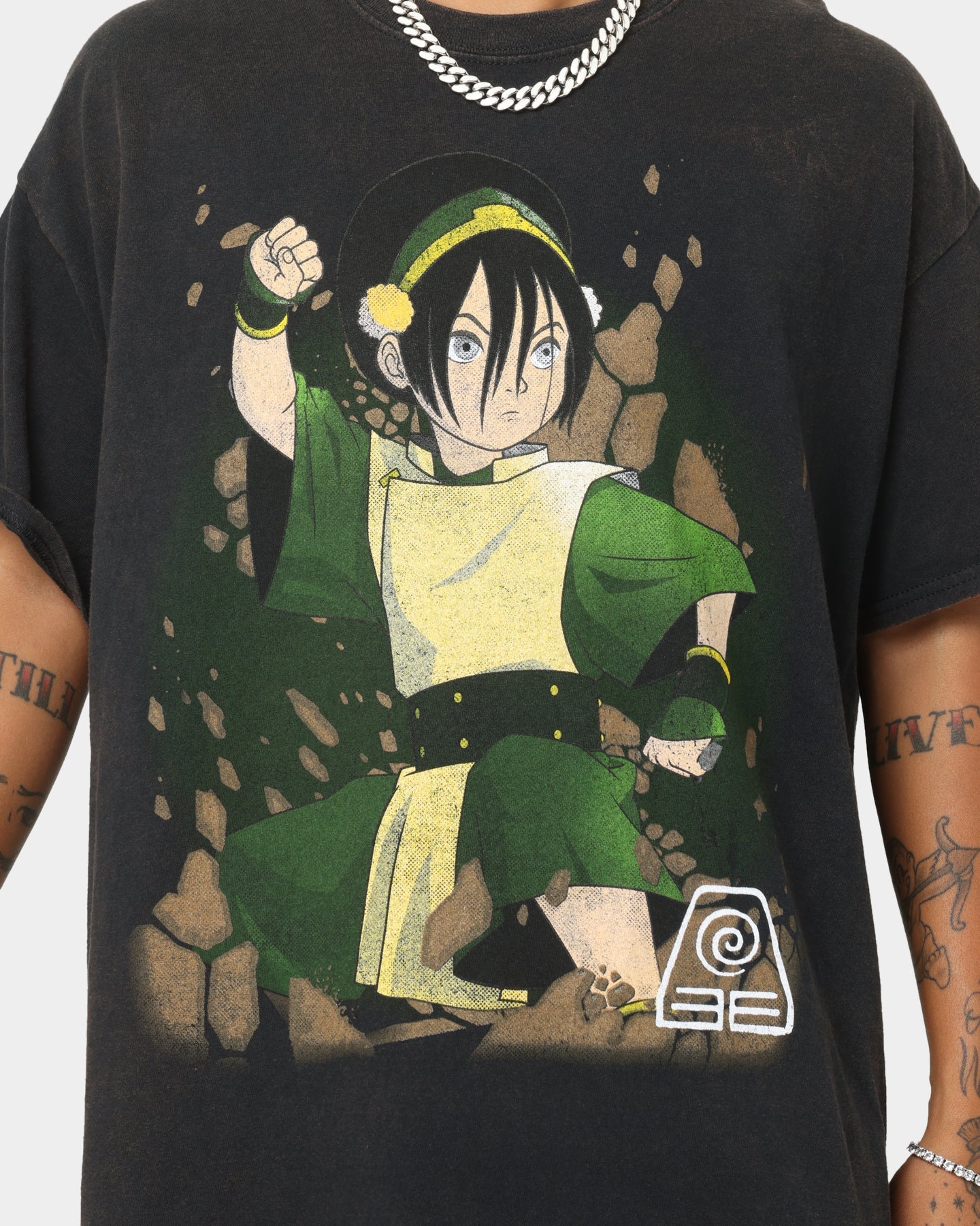 Goat Crew x Avatar: The Last Airbender Earth Elements Vintage T-Shirt Black Wash