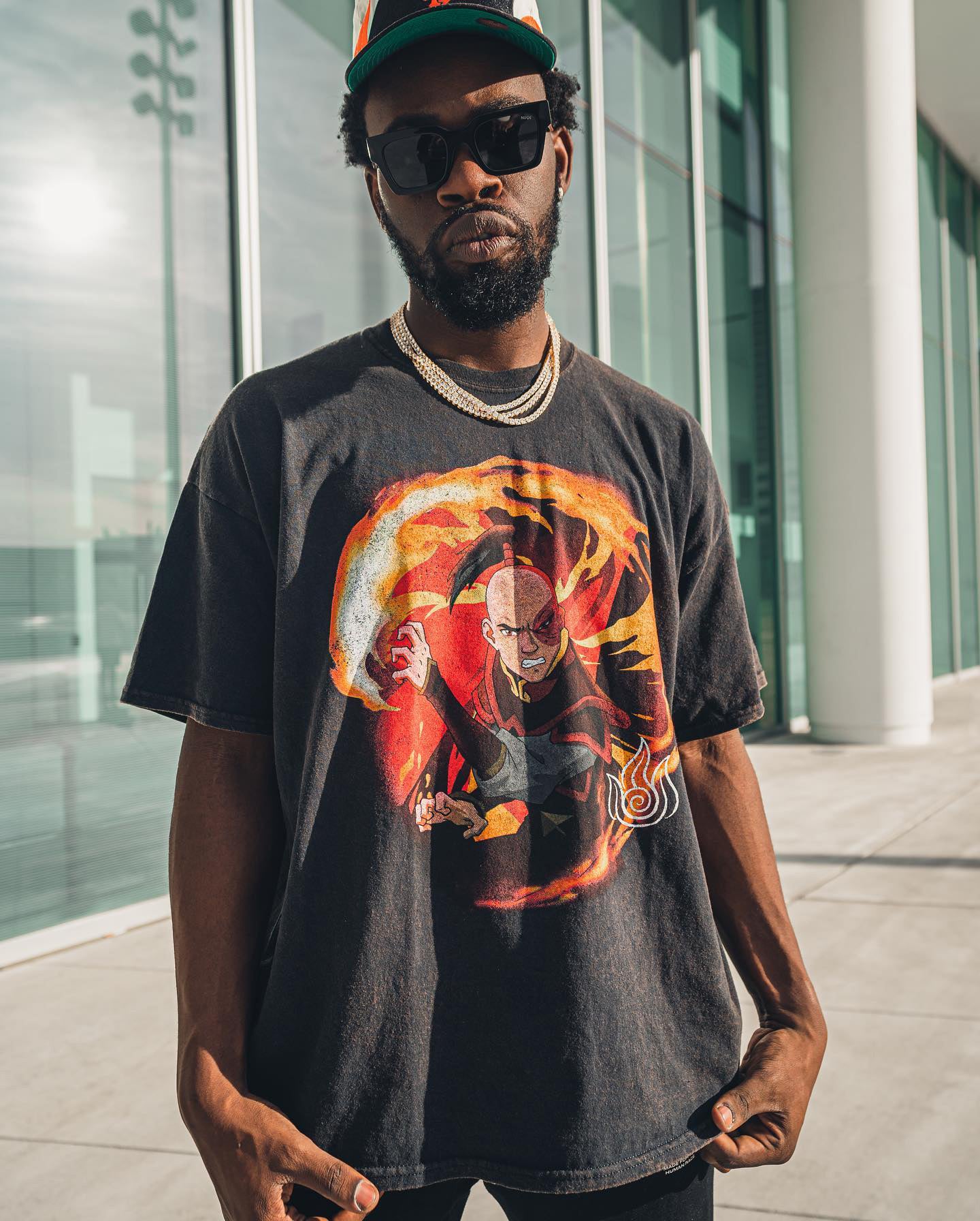 Goat Crew x Avatar: The Last Airbender Fire Elements Vintage T-Shirt Black Wash
