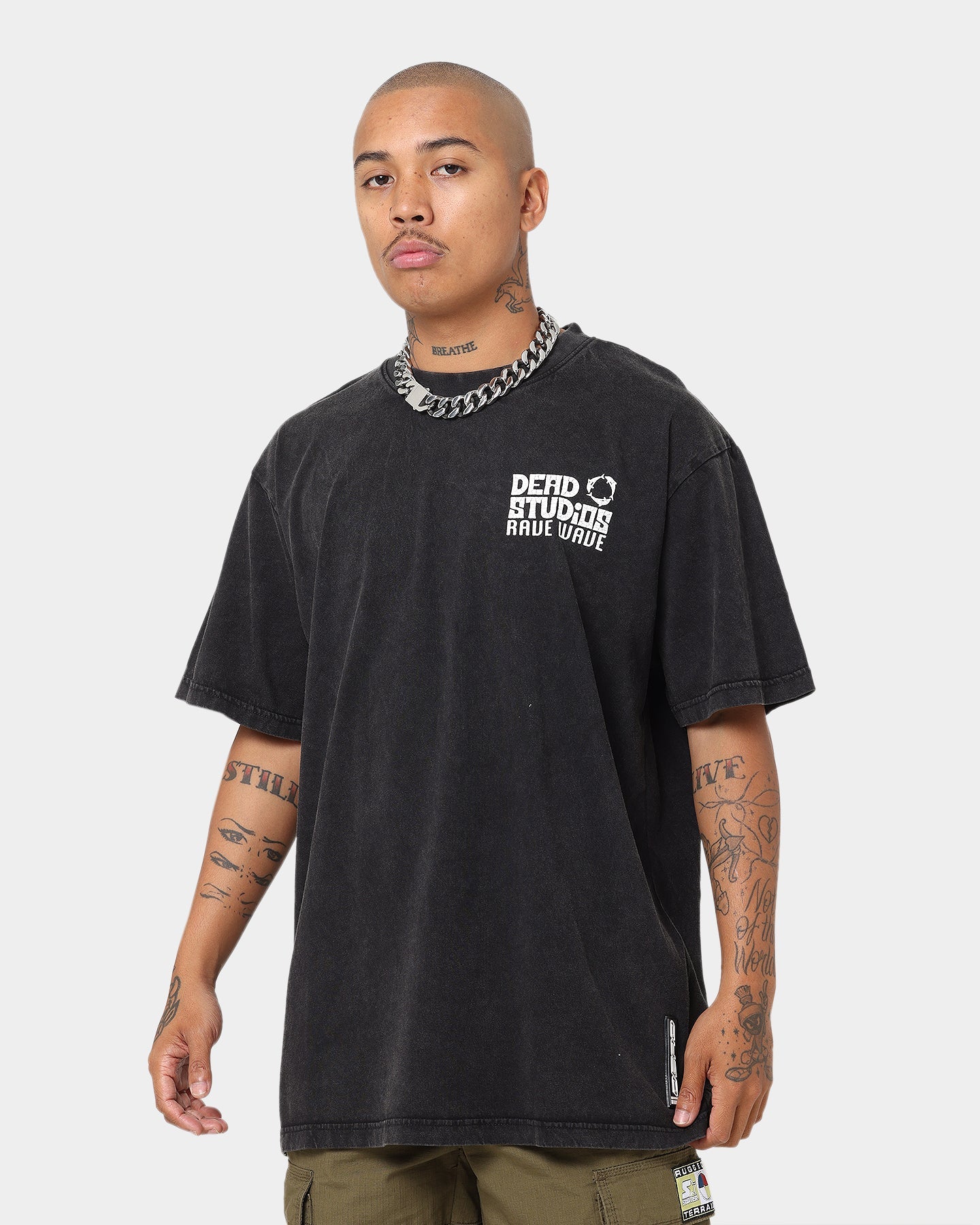 Dead Studios Rave Wave Vintage T-Shirt Vintage Black