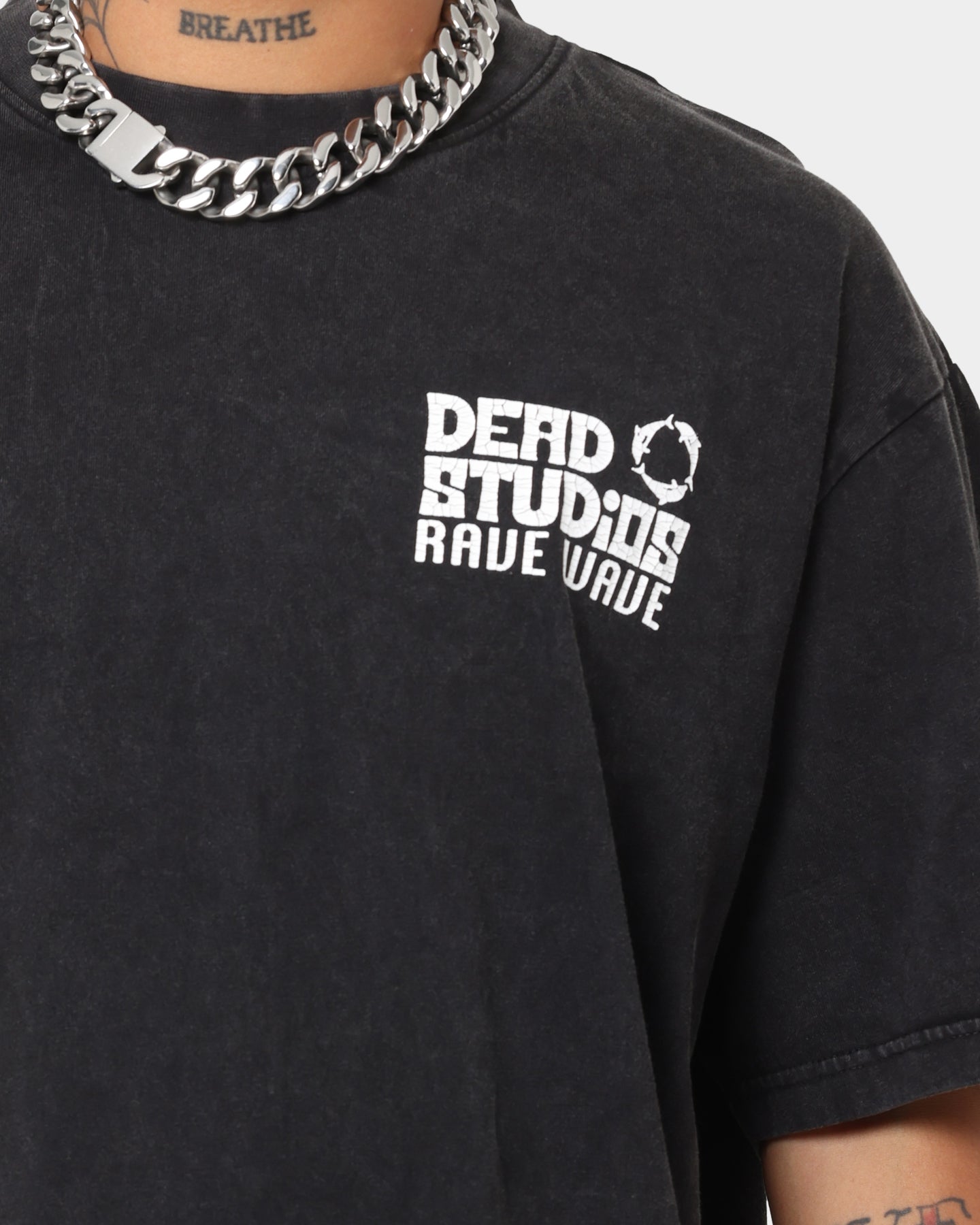 Dead Studios Rave Wave Vintage T-Shirt Vintage Black