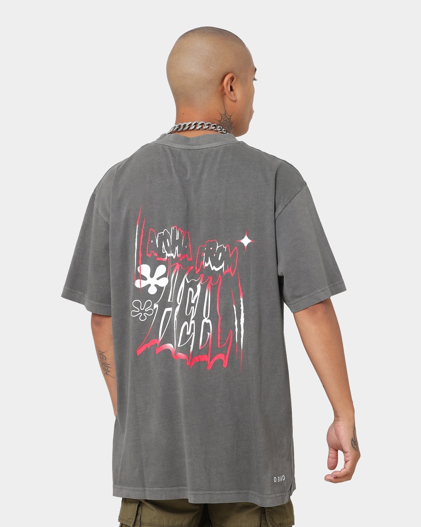 Dead Studios Aloha T-Shirt Charcoal/Red/White