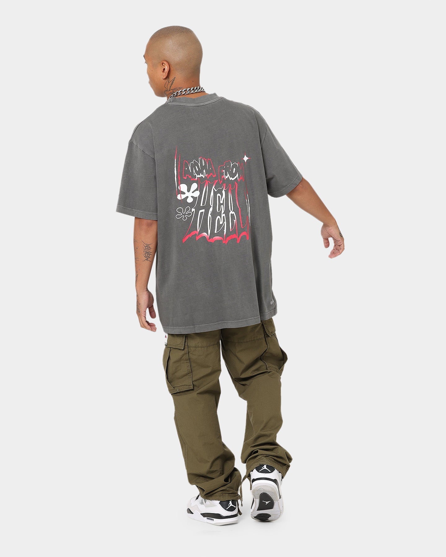 Dead Studios Aloha T-Shirt Charcoal/Red/White