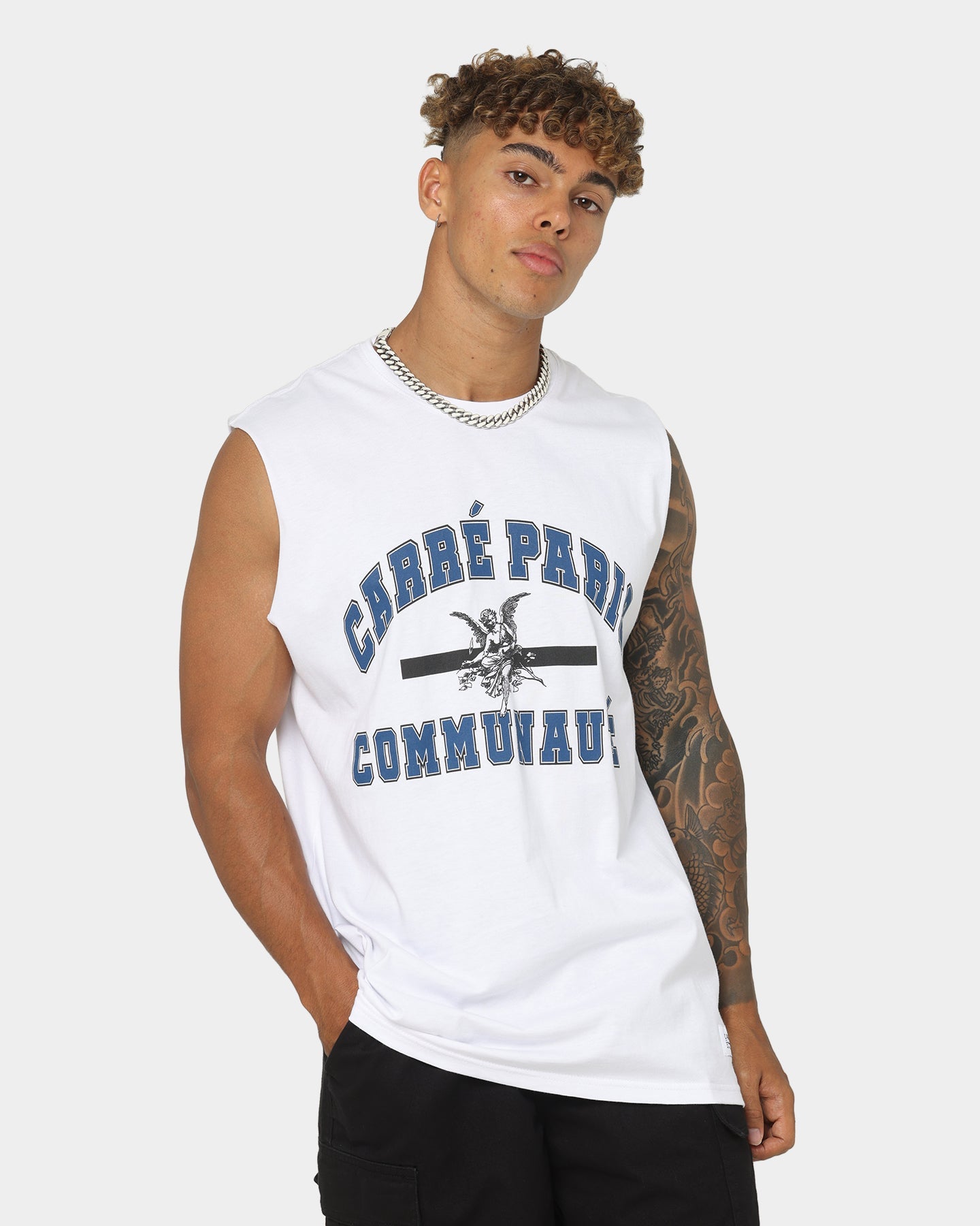 Carre Communaute Muscle T-Shirt White