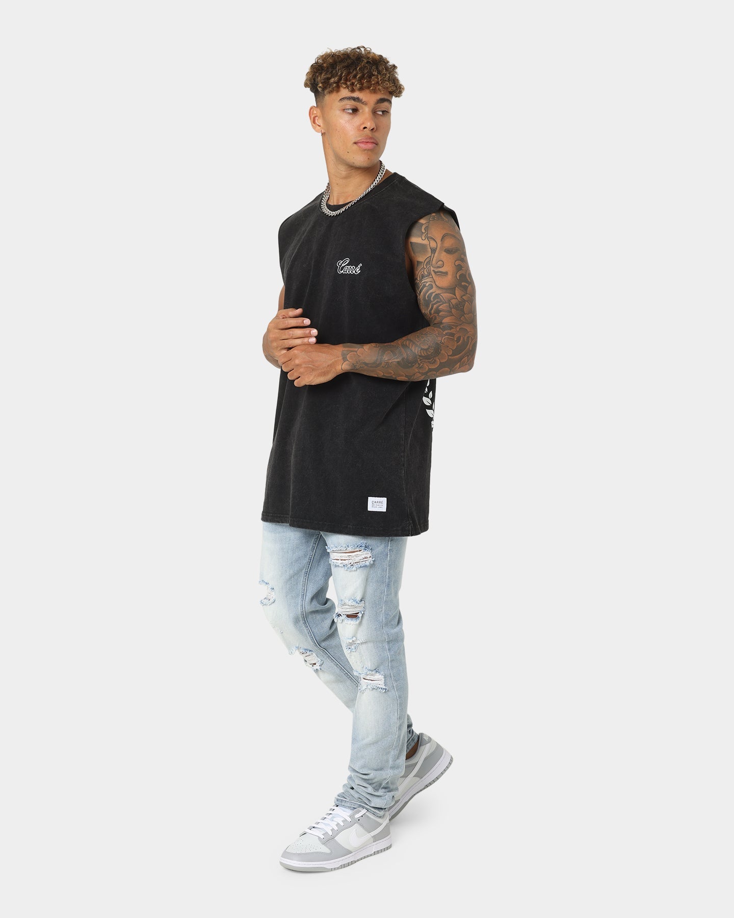 Carre Royal Muscle T-Shirt Washed Black