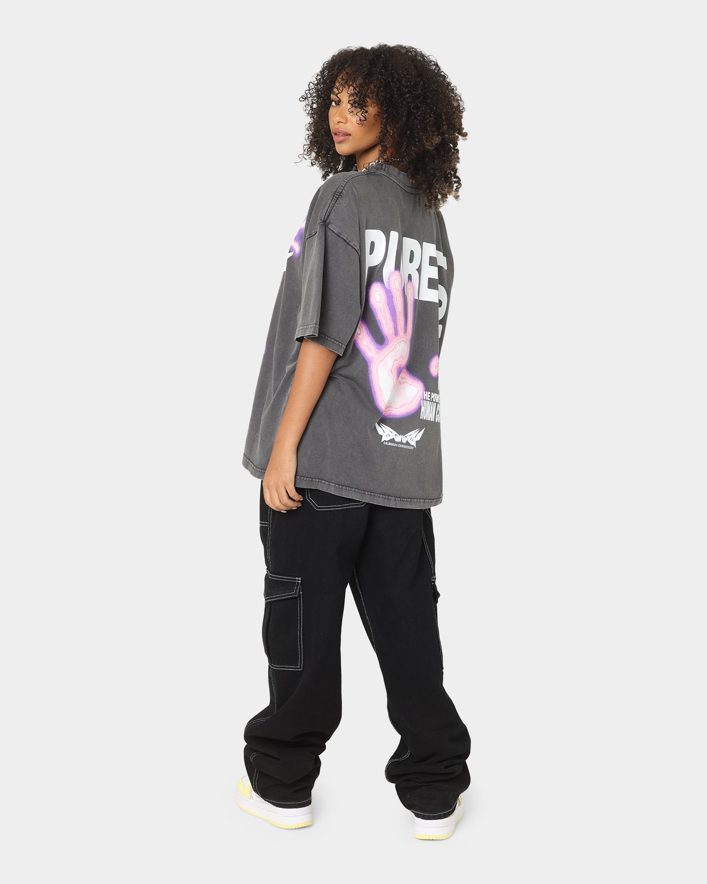 Loiter Human Condition Vintage T-Shirt Charcoal Style001