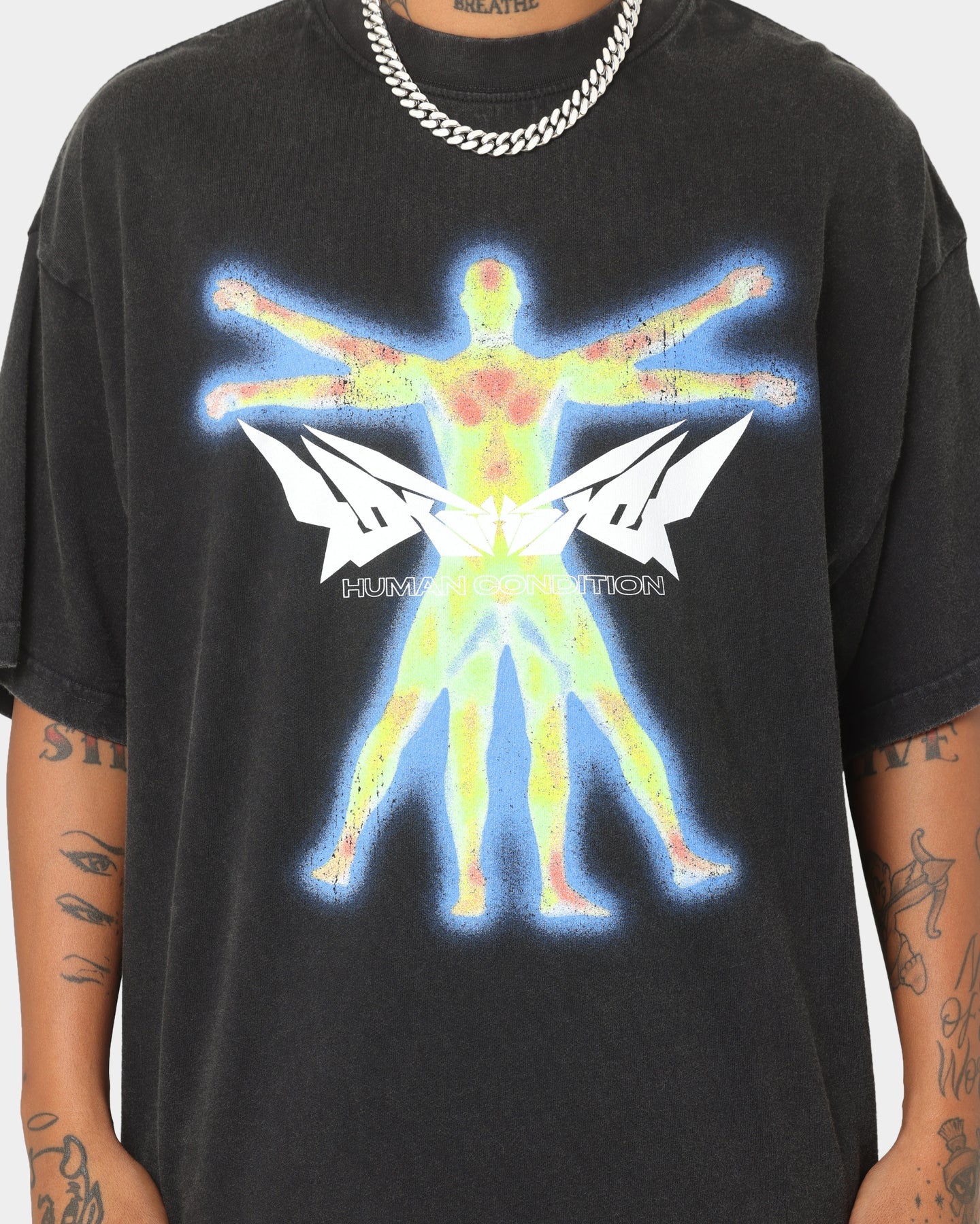 Loiter Human Condition Vintage T-Shirt Vintage Black