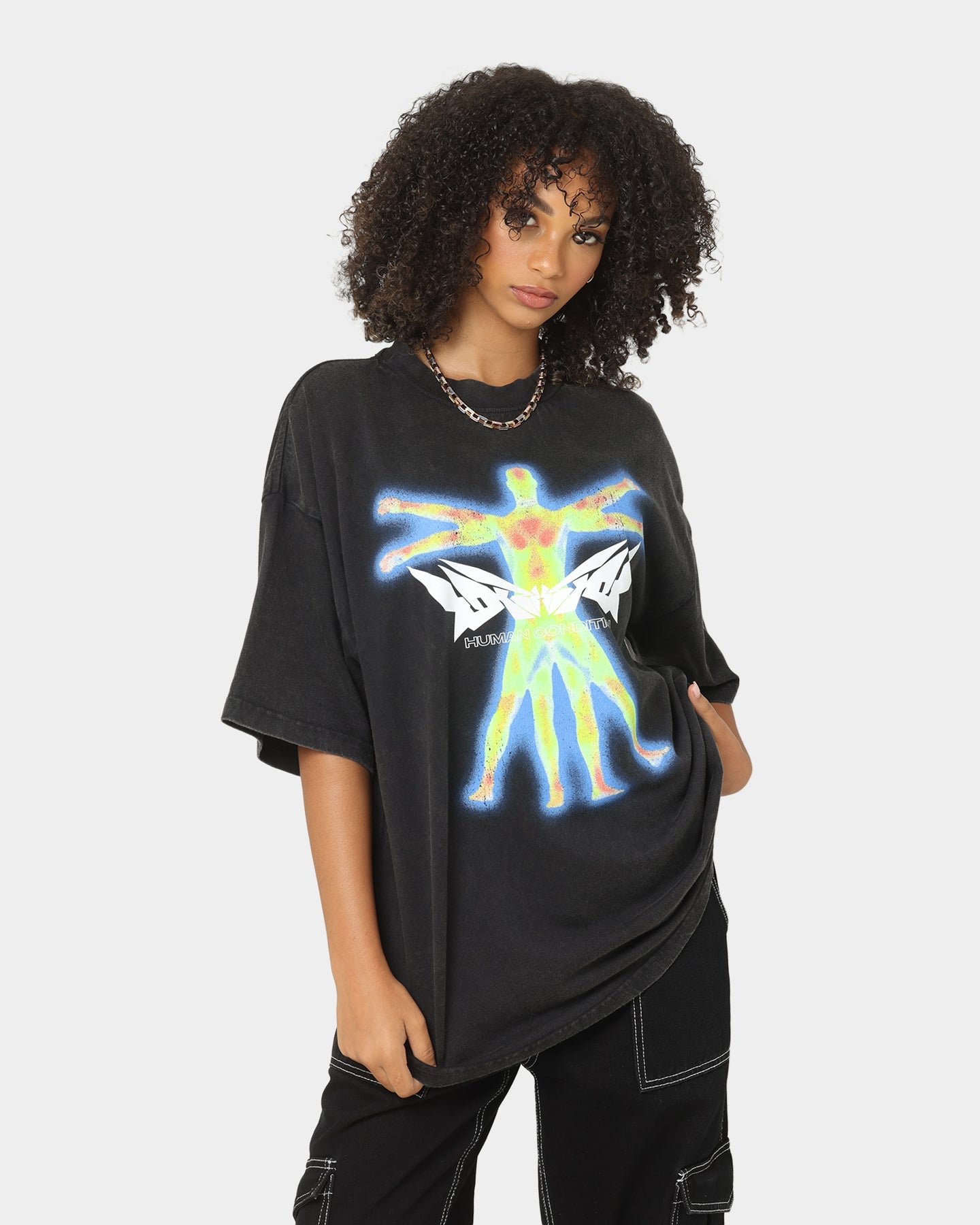 Loiter Human Condition Vintage T-Shirt Vintage Black Style001