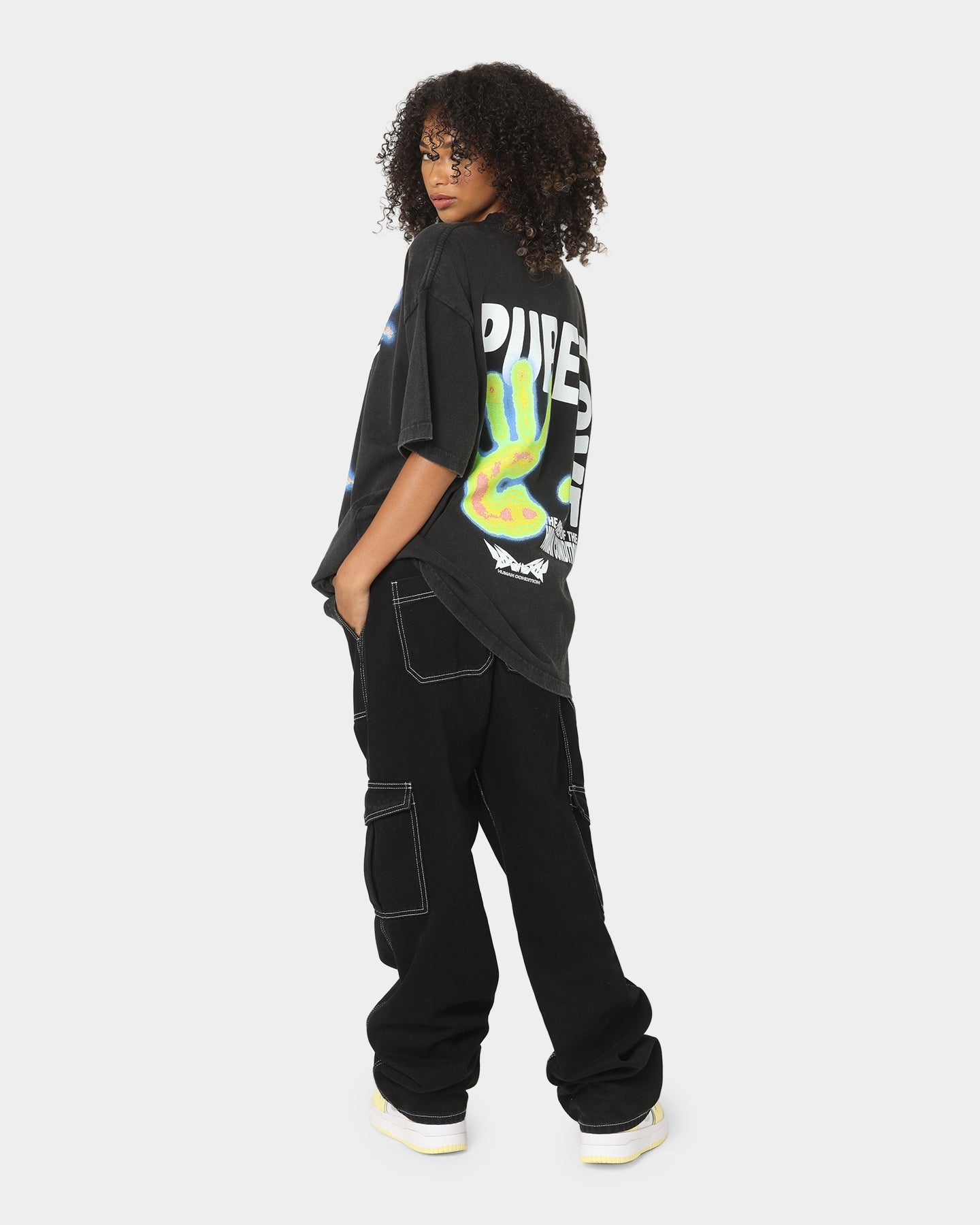 Loiter Human Condition Vintage T-Shirt Vintage Black Style001