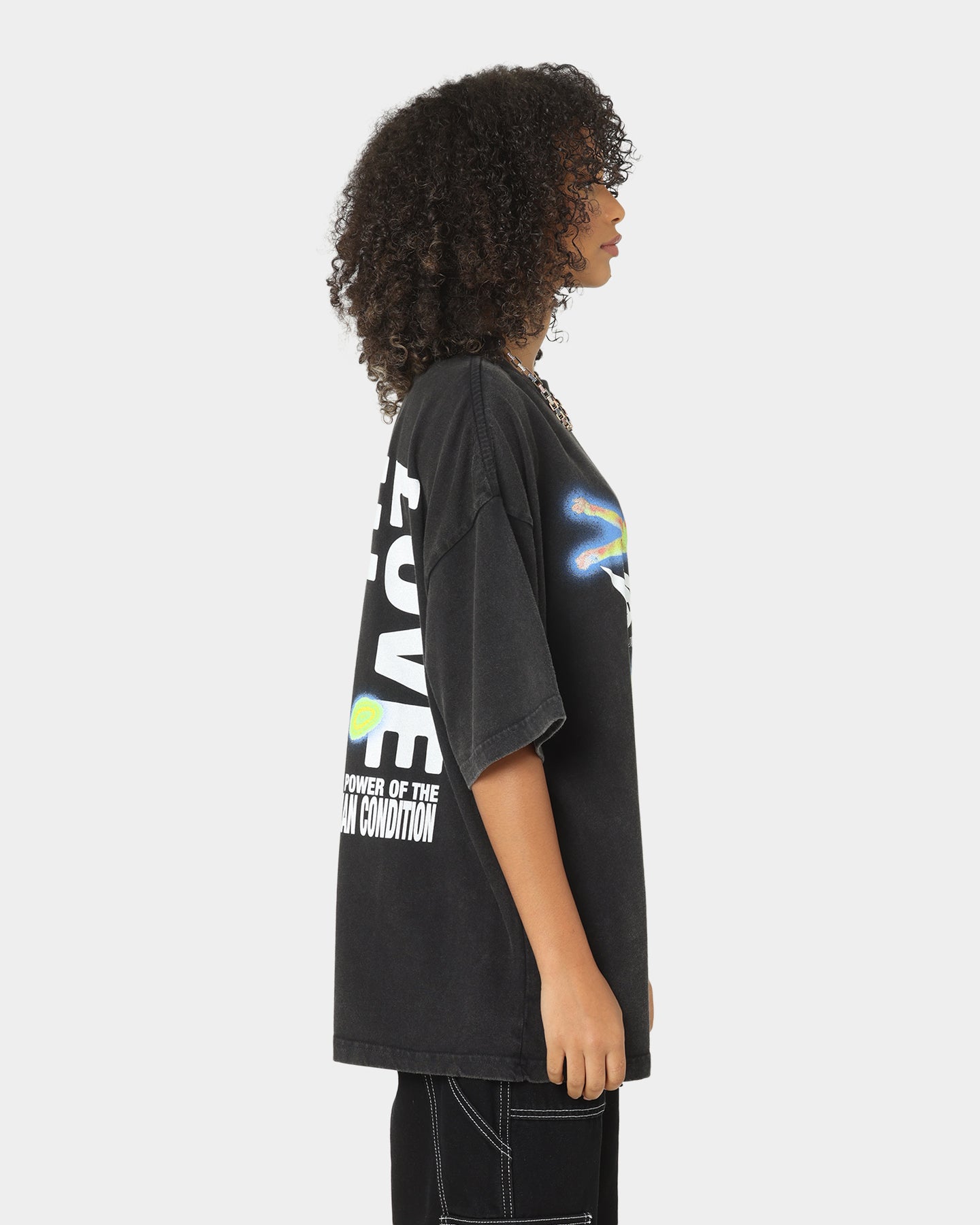 Loiter Human Condition Vintage T-Shirt Vintage Black Style001