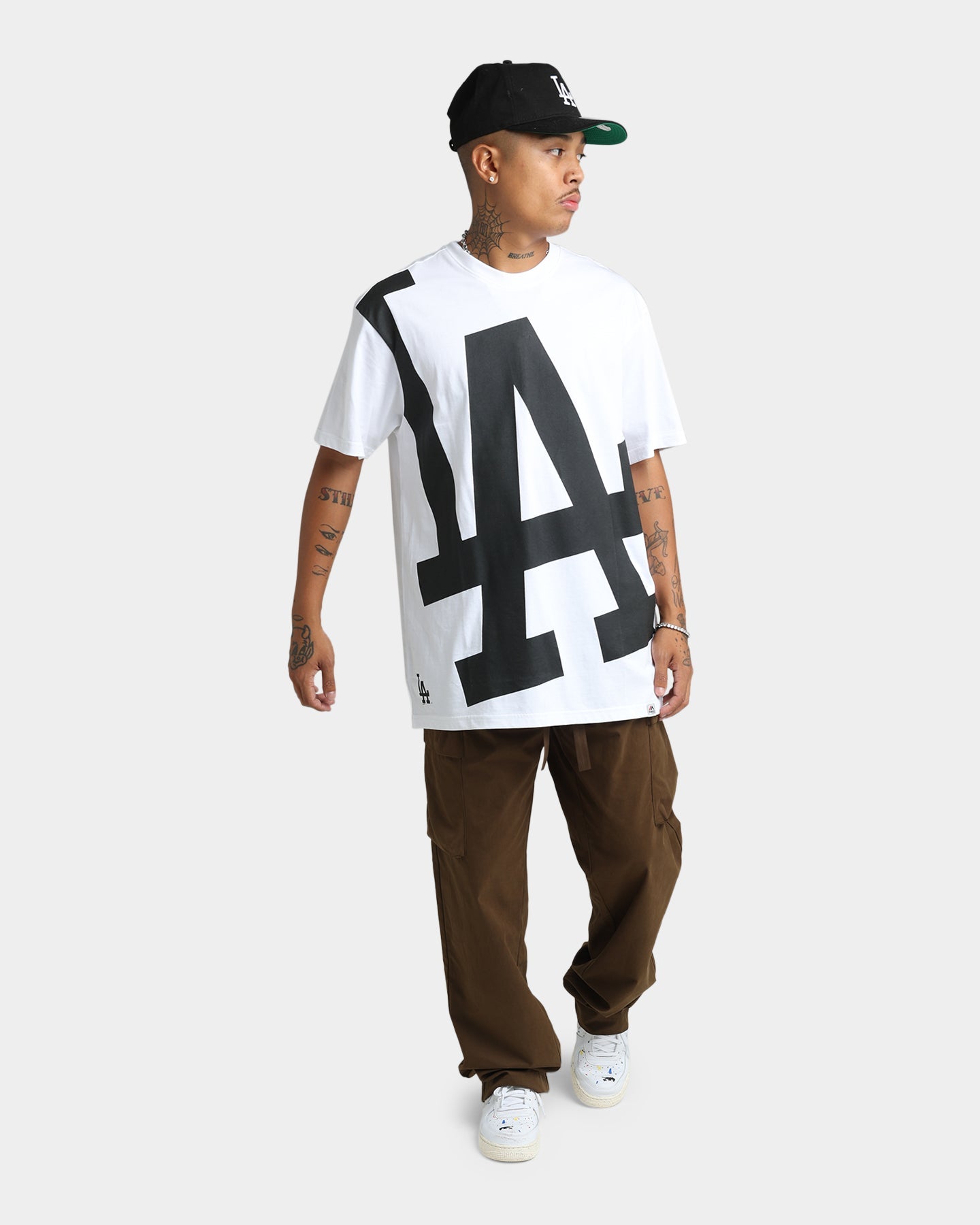 Majestic Athletic Los Angeles Dodgers Tonals Big Face Logo T-Shirt White