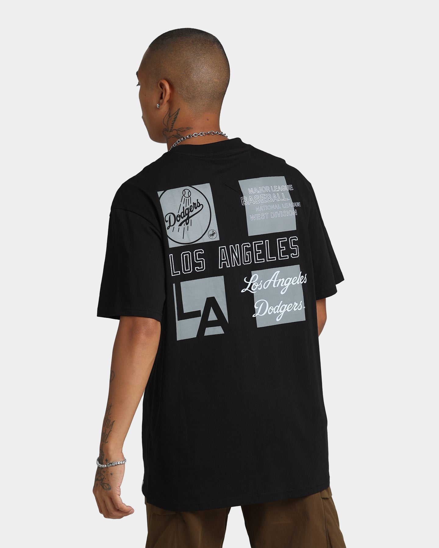 Majestic Athletic Los Angeles Dodgers Tonals Graphics T-Shirt Black