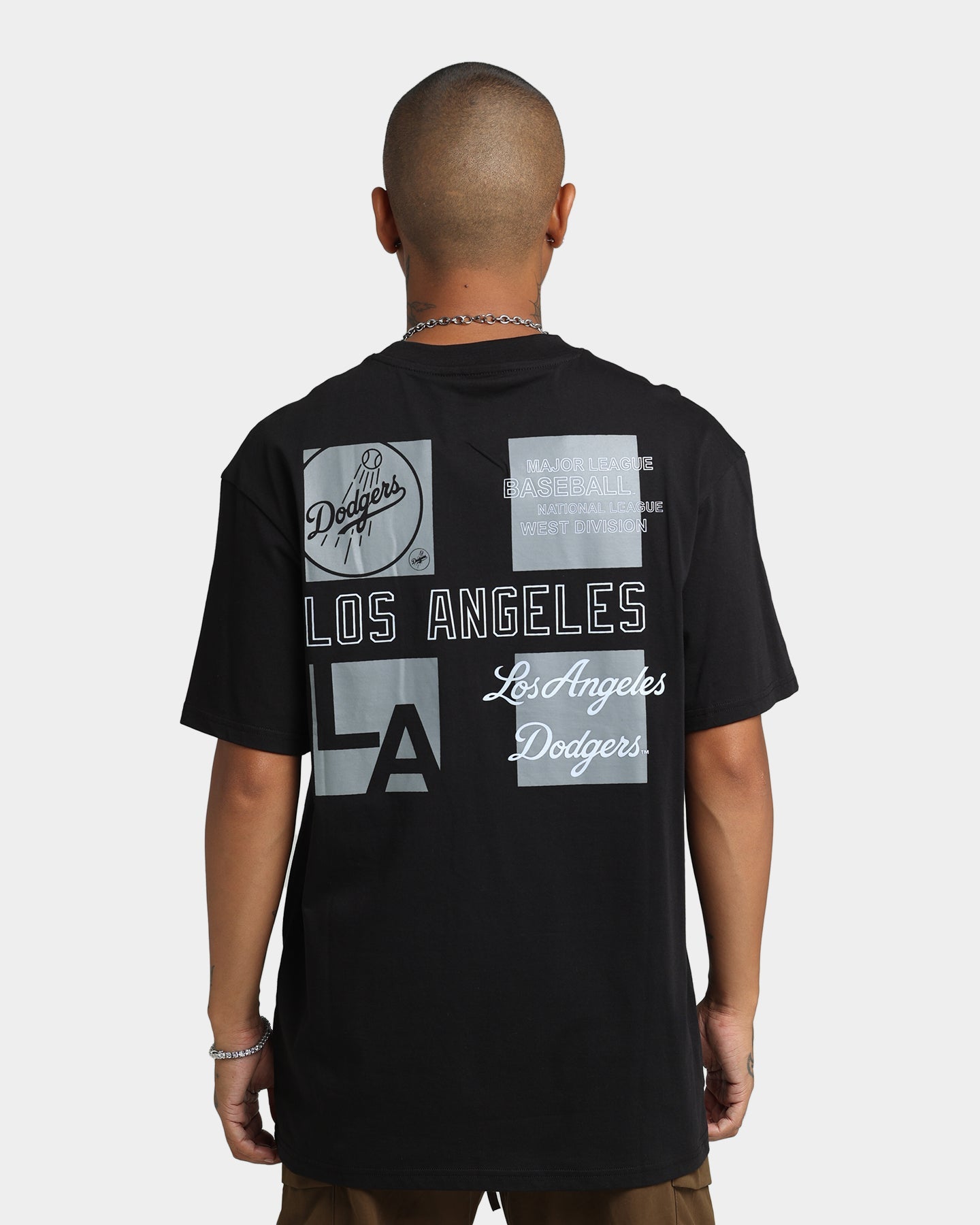 Majestic Athletic Los Angeles Dodgers Tonals Graphics T-Shirt Black