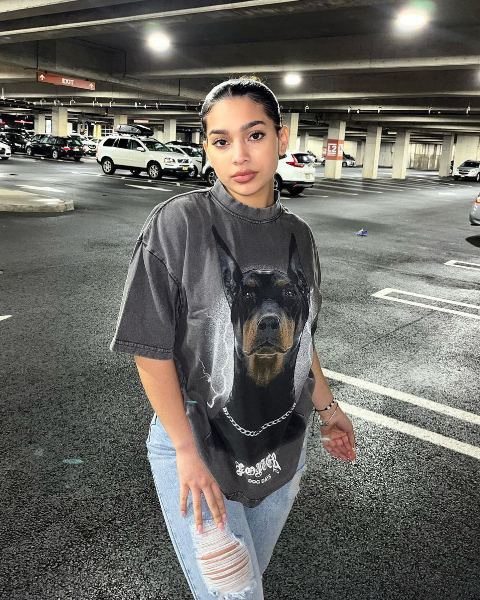 Loiter Dog Days T-Shirt Charcoal Style001