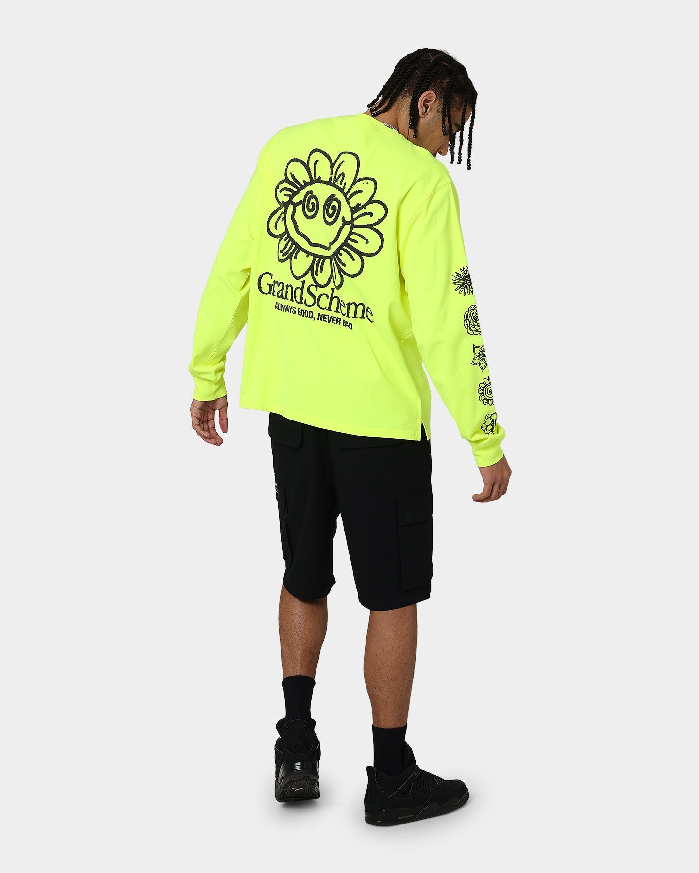 Grand Scheme Always Good Long Sleeve T-Shirt Fluro Yellow