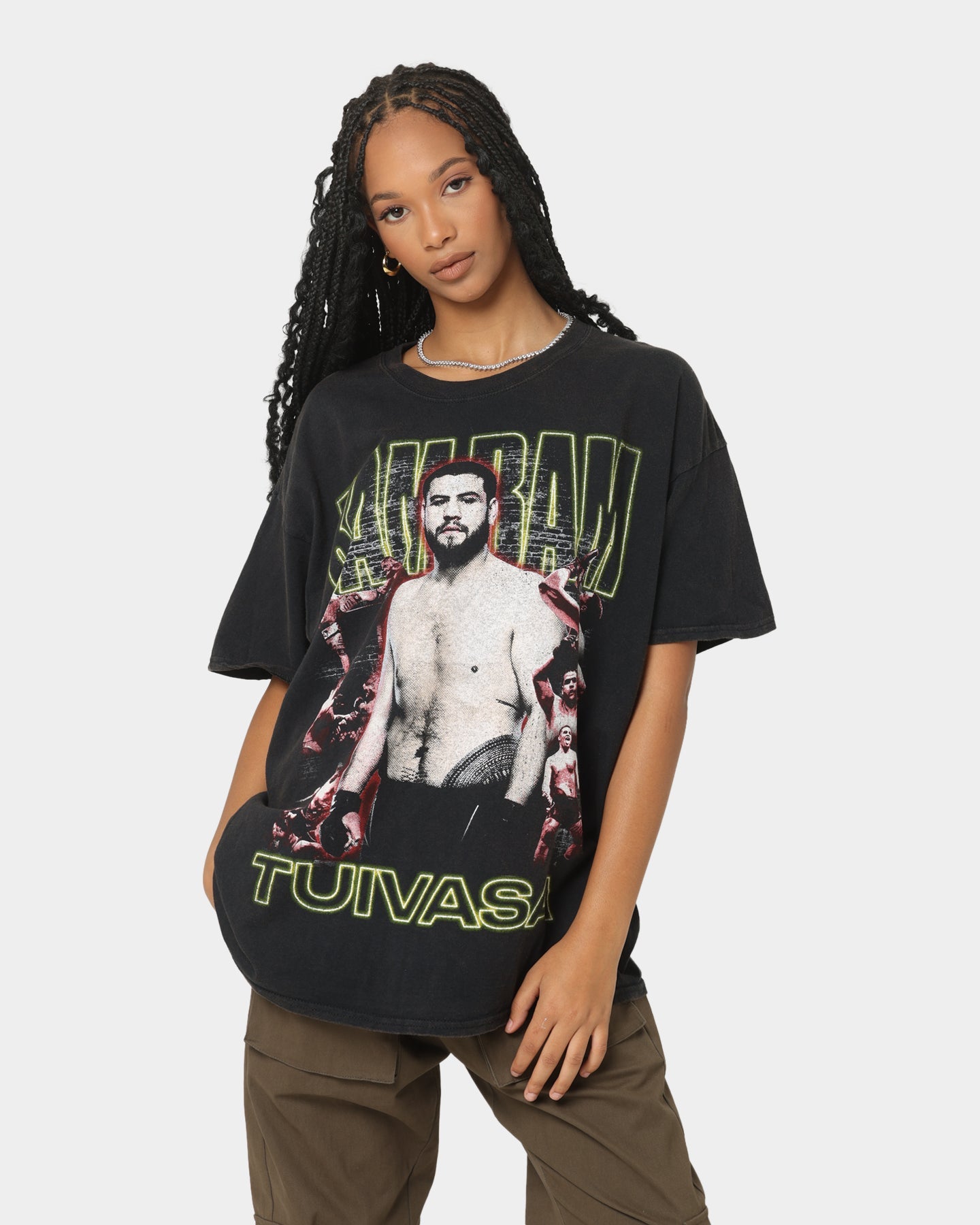 Goat Crew X Bam Bam Vintage T-Shirt Black Wash Style001
