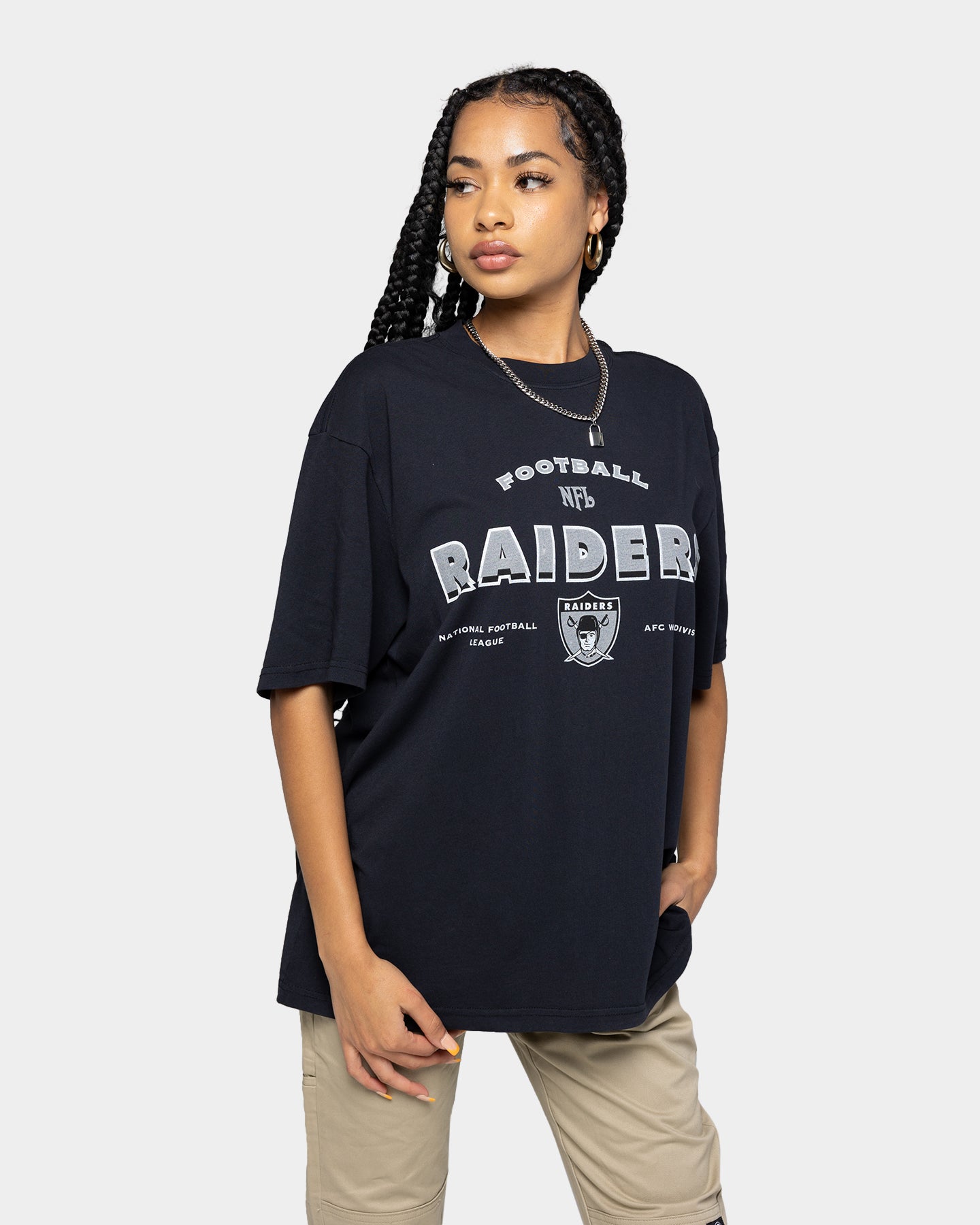 Mitchell & Ness Las Vegas Raiders Vintage Superbowl T-Shirt Faded Black Style001
