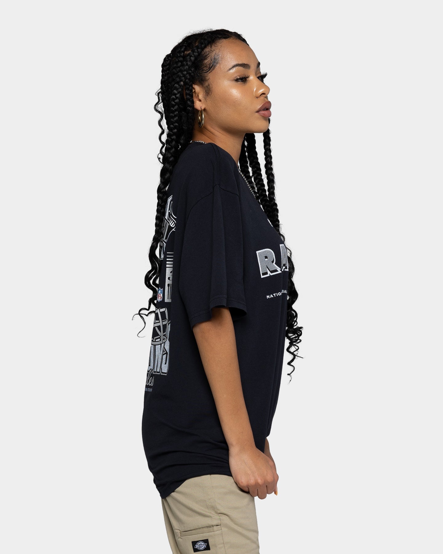 Mitchell & Ness Las Vegas Raiders Vintage Superbowl T-Shirt Faded Black Style001
