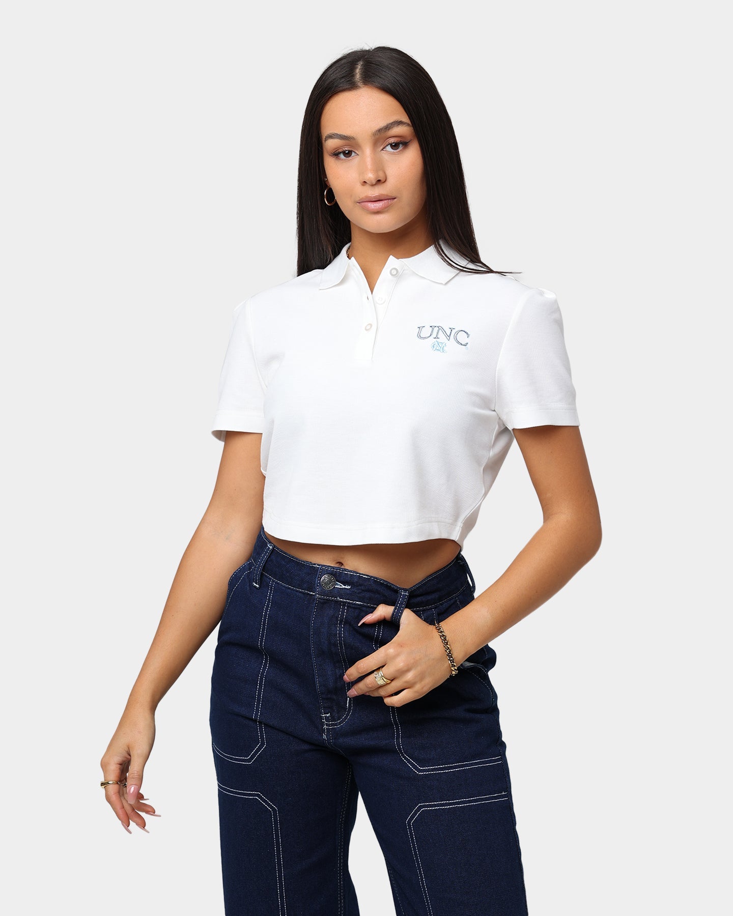 National Collegiate Athletic Association Women's UNC Tennis Polo Shirt White