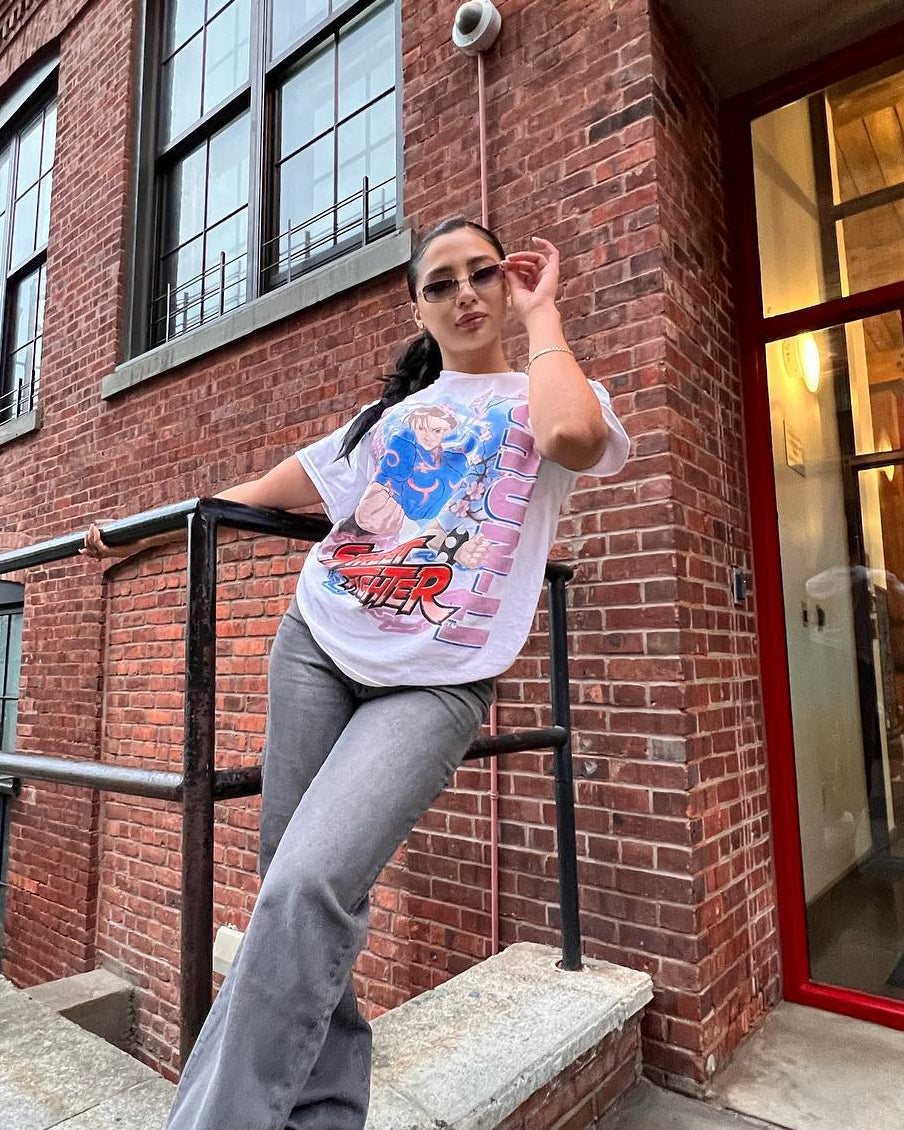 Goat Crew X Street Fighter Chun Li T-Shirt White Style001