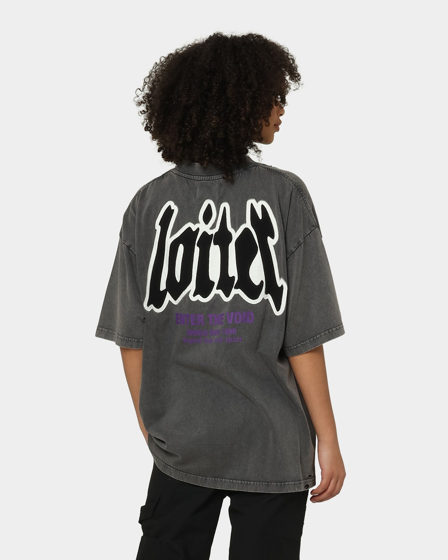 Loiter Retrograde Vintage T-Shirt Charcoal Style001