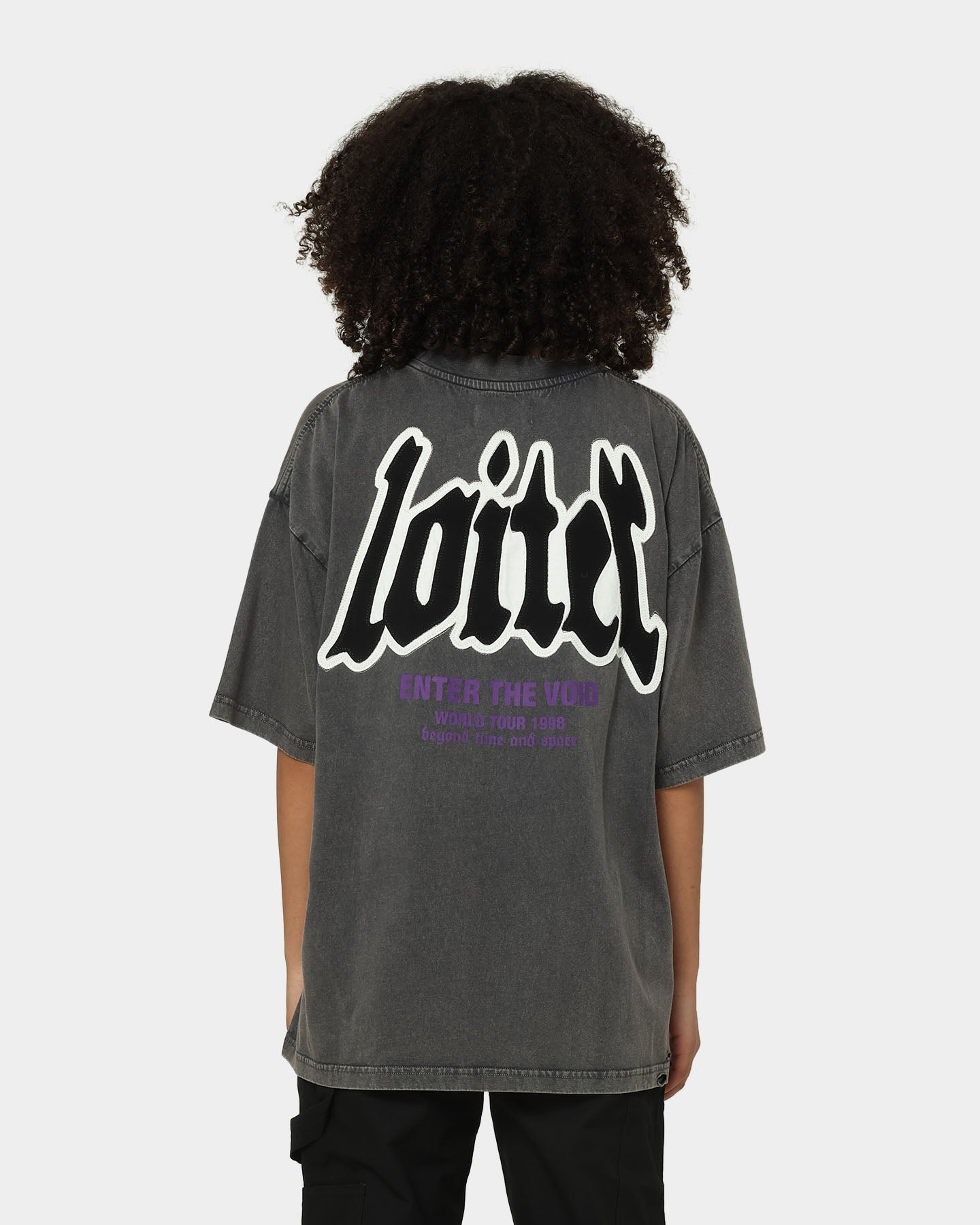 Loiter Retrograde Vintage T-Shirt Charcoal Style001