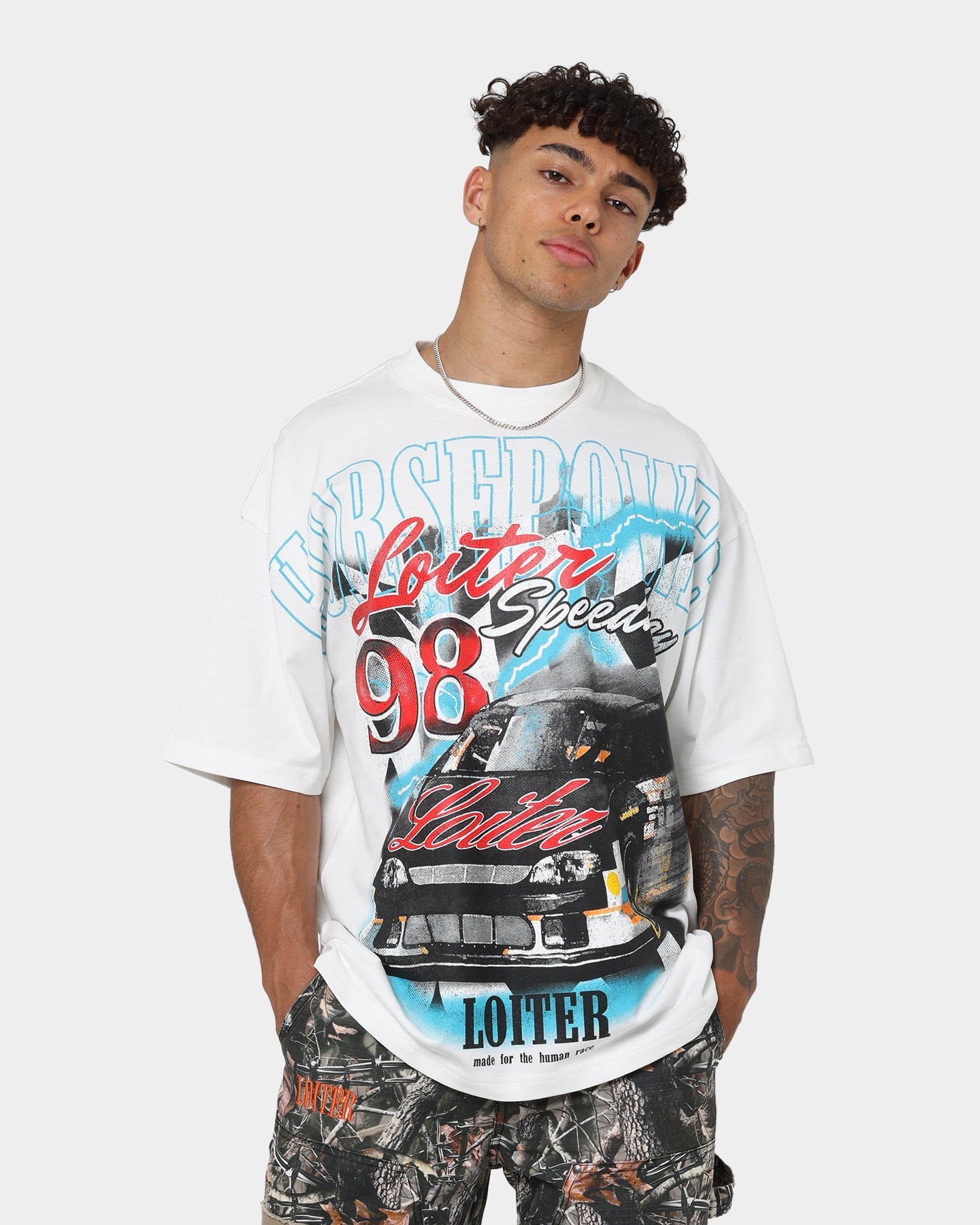 Loiter Speedway T-Shirt Off White