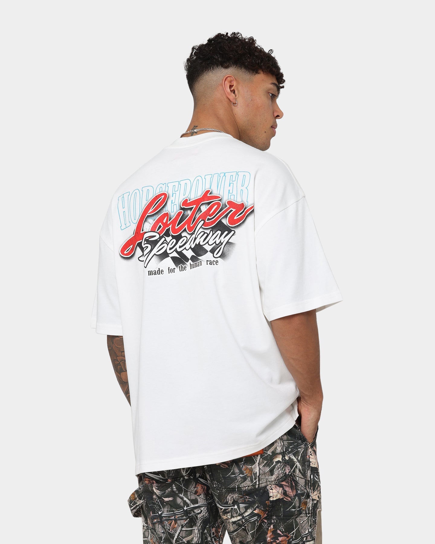 Loiter Speedway T-Shirt Off White