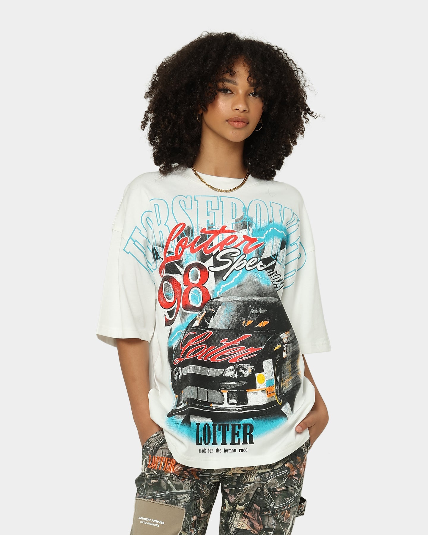 Loiter Speedway T-Shirt Off White Style001