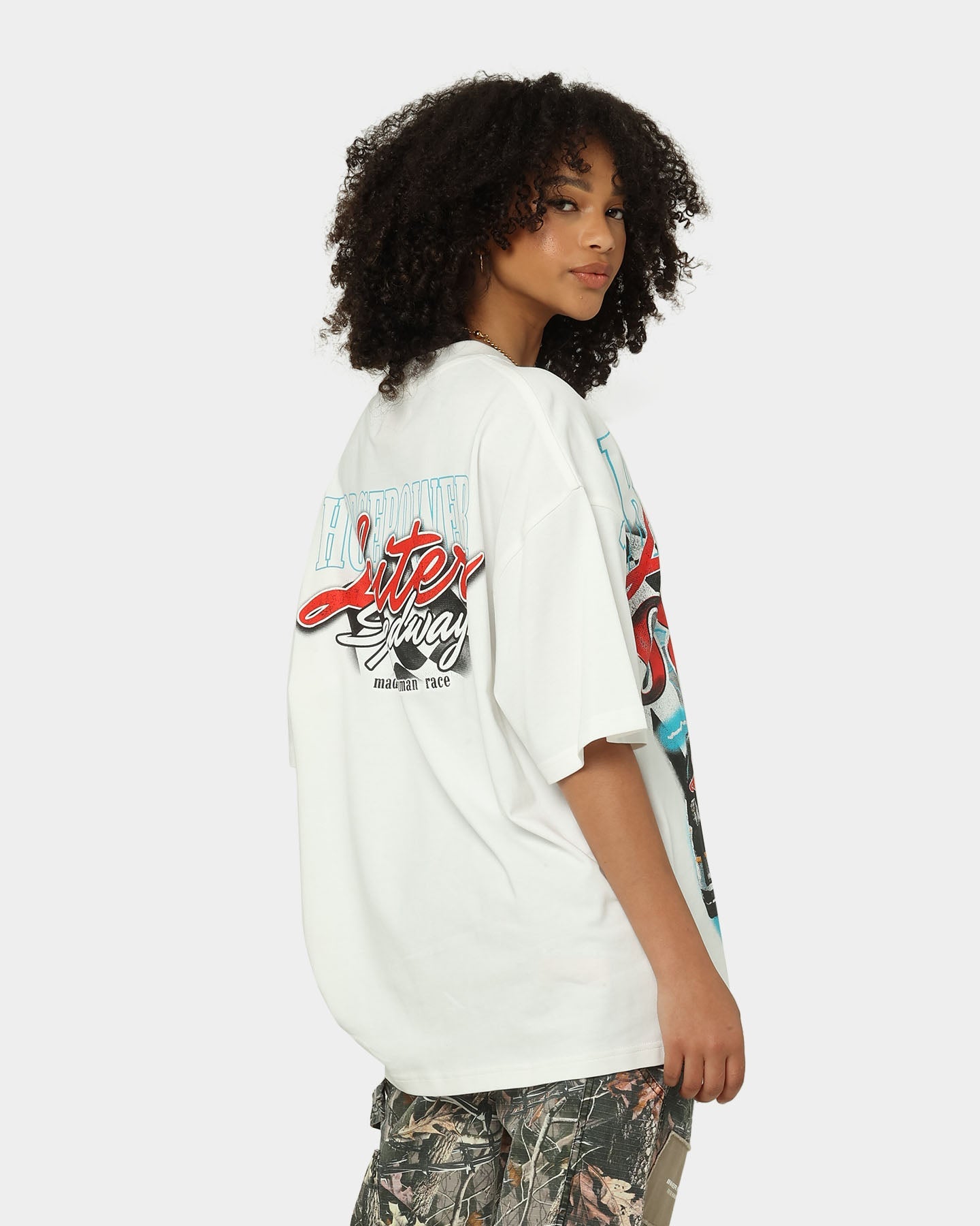 Loiter Speedway T-Shirt Off White Style001