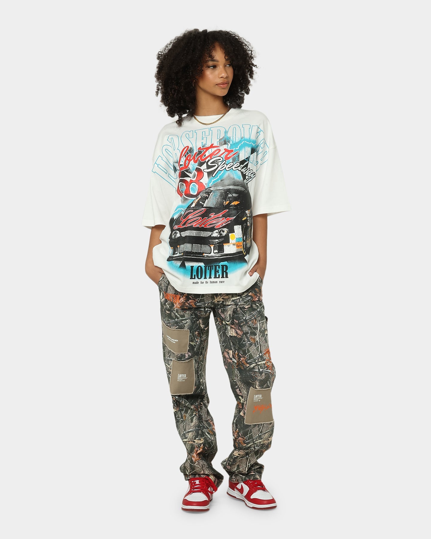 Loiter Speedway T-Shirt Off White Style001