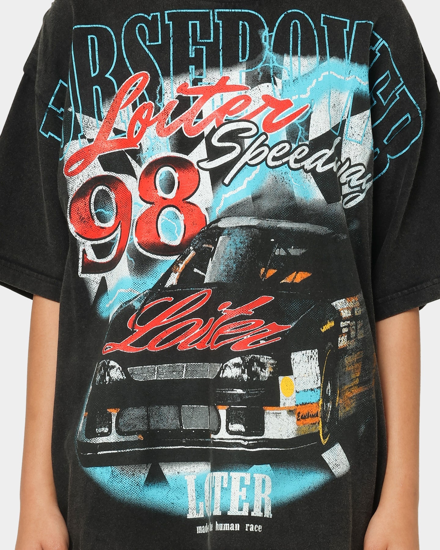 Loiter Speedway Vintage T-Shirt Vintage Black Style001