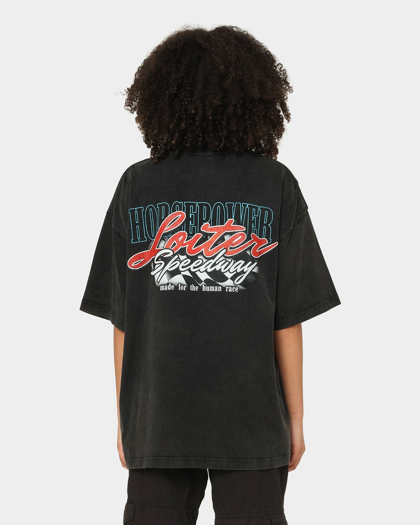 Loiter Speedway Vintage T-Shirt Vintage Black Style001