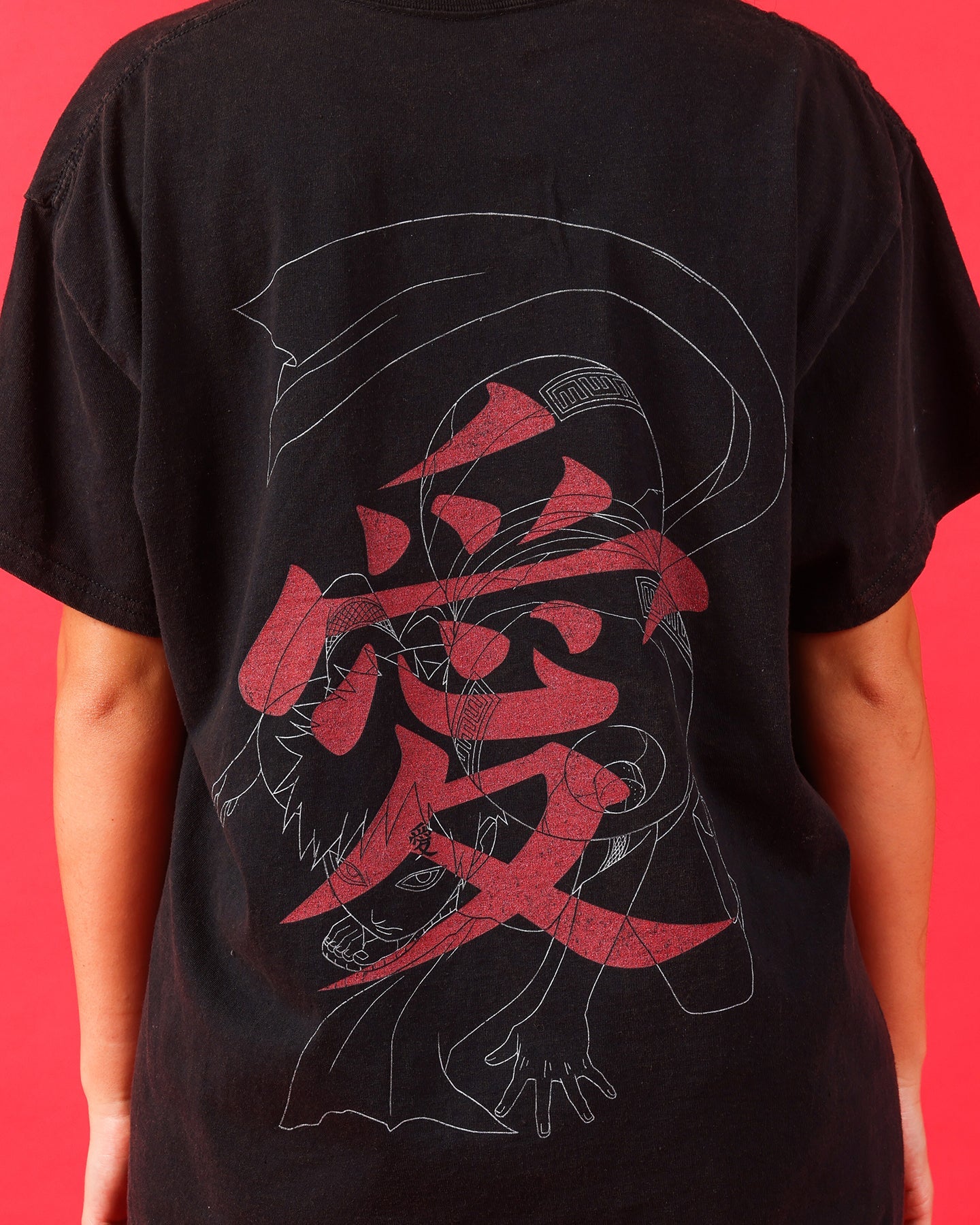 Goat Crew X Naruto Gaara Vintage T-Shirt Black Wash Style001