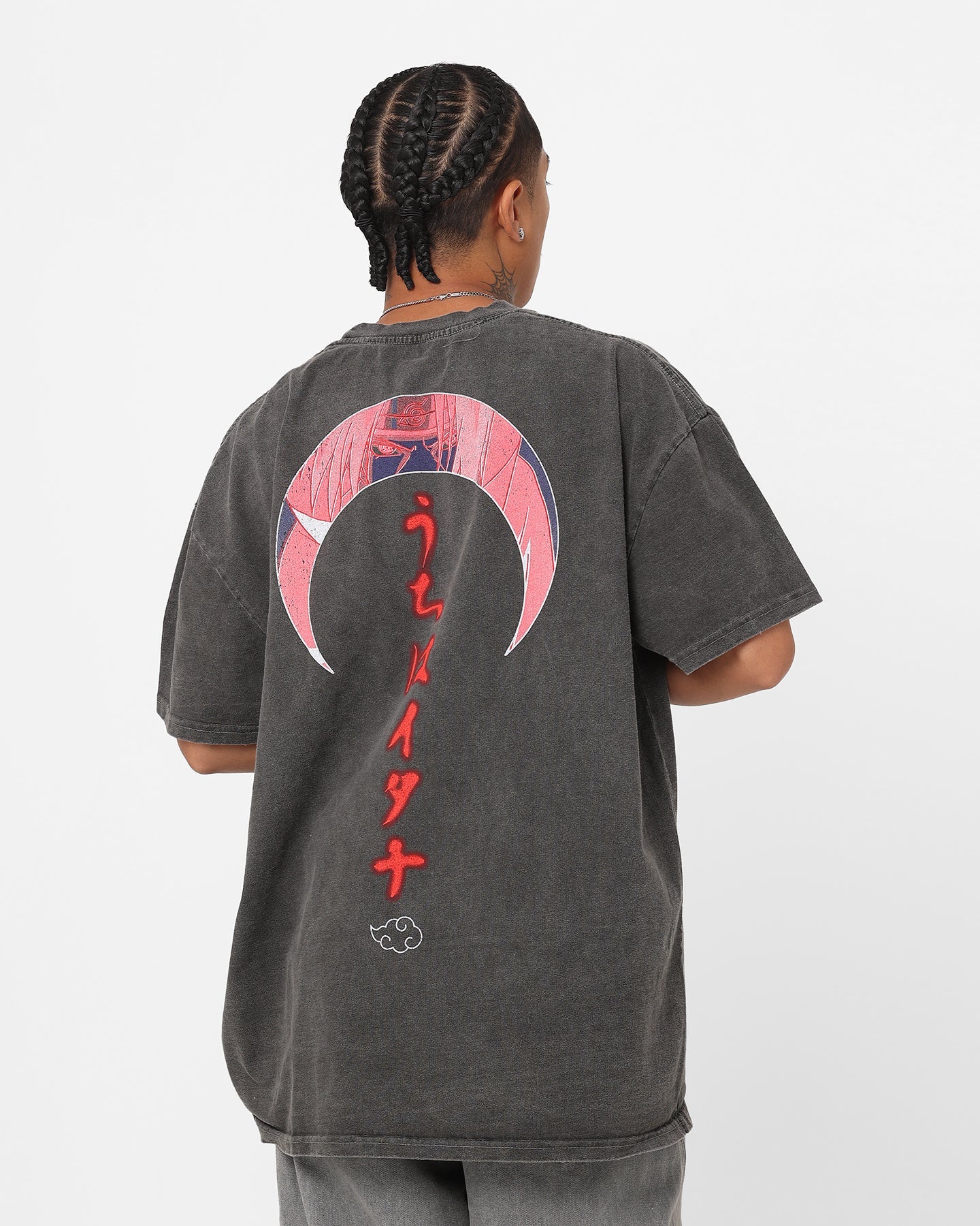 Goat Crew X Naruto Itachi Uchiha Heavyweight Vintage T-Shirt Black Wash