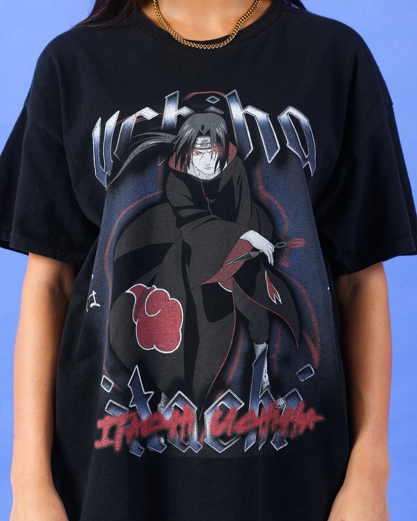 Goat Crew X Naruto Itachi Uchiha Premium Vintage T-Shirt Vintage Black Style001