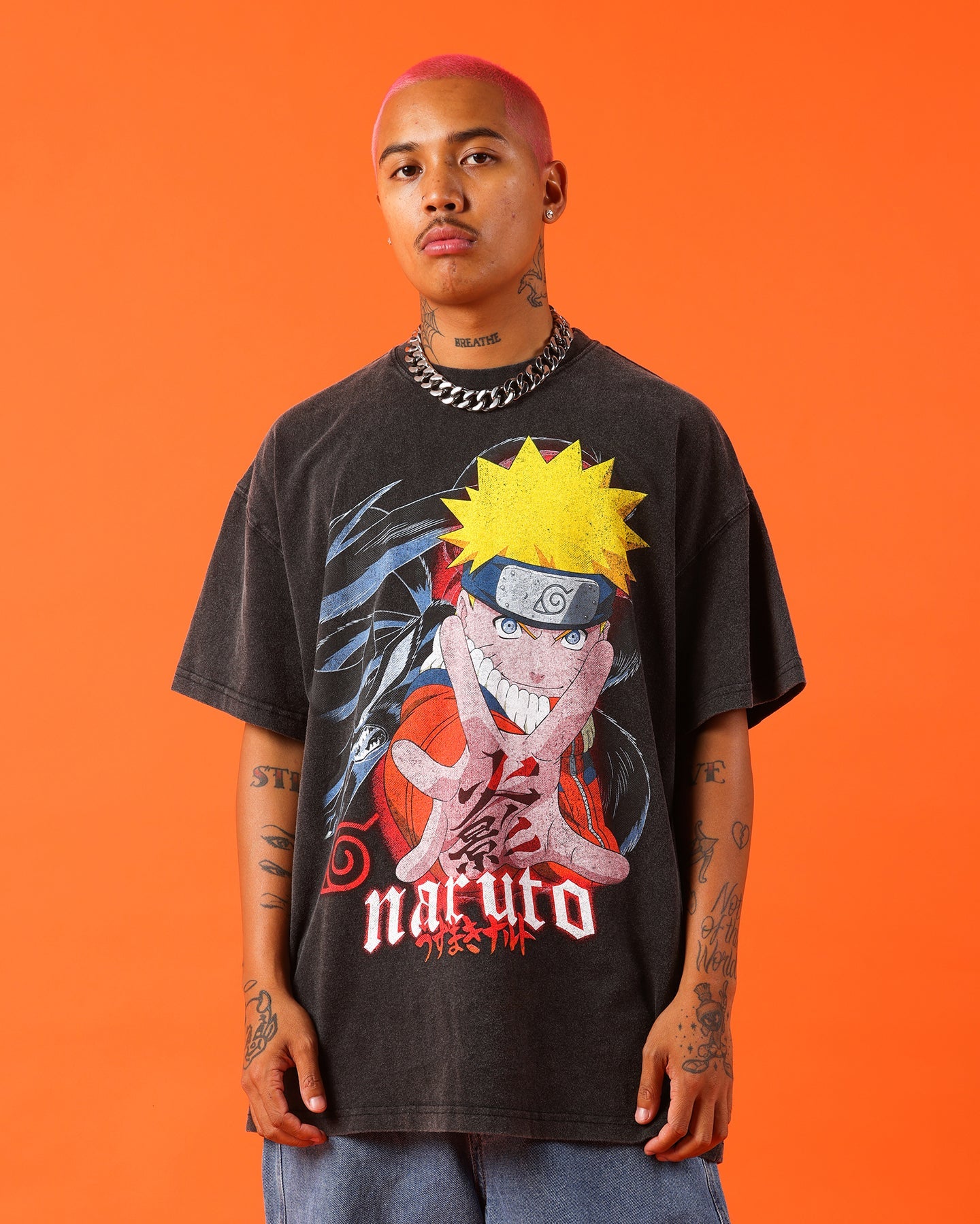 Goat Crew X Naruto Naruto Uzumaki Premium Vintage T-Shirt Vintage Black