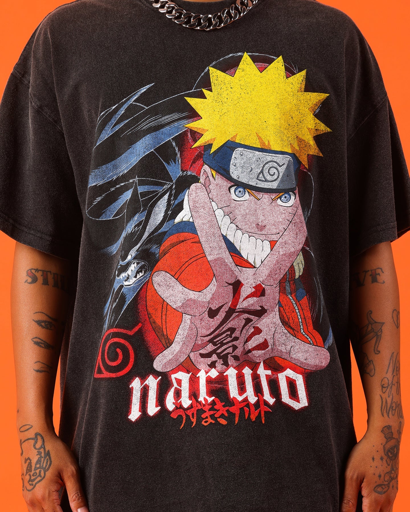 Goat Crew X Naruto Naruto Uzumaki Premium Vintage T-Shirt Vintage Black
