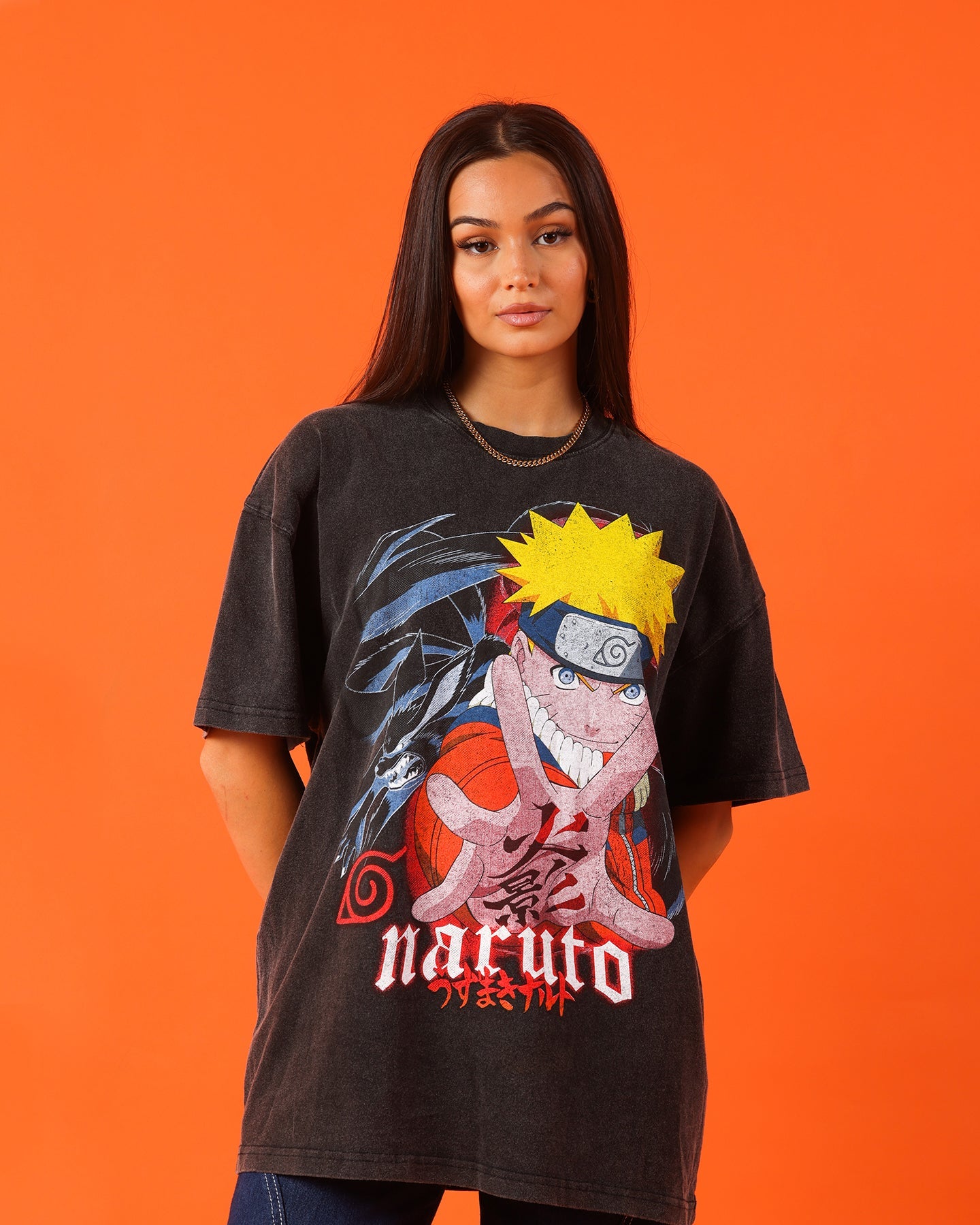 Goat Crew X Naruto Naruto Uzumaki Premium Vintage T-Shirt Vintage Black Style001