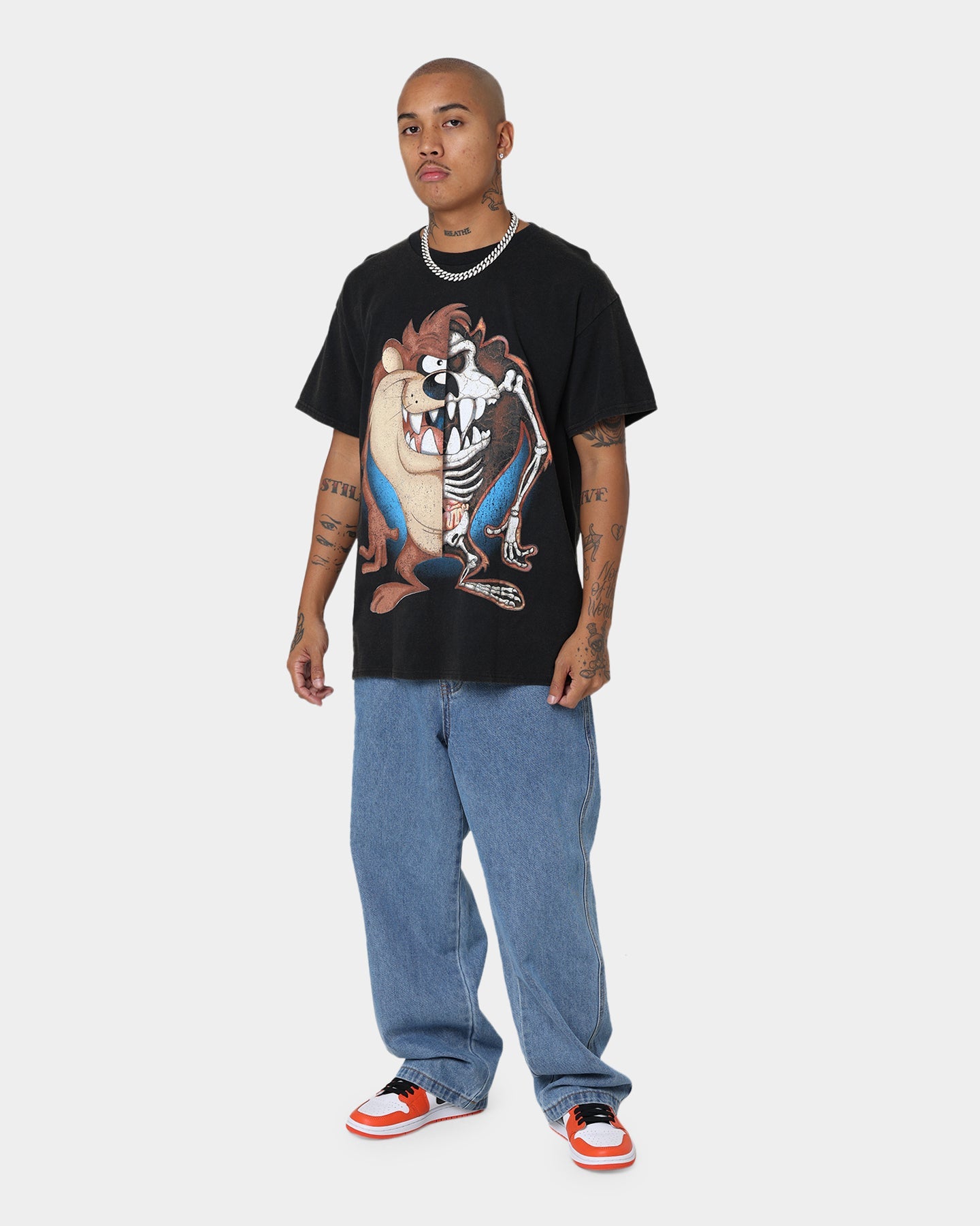 Goat Crew X Looney Tunes Tazzy Vintage T-Shirt Black Wash