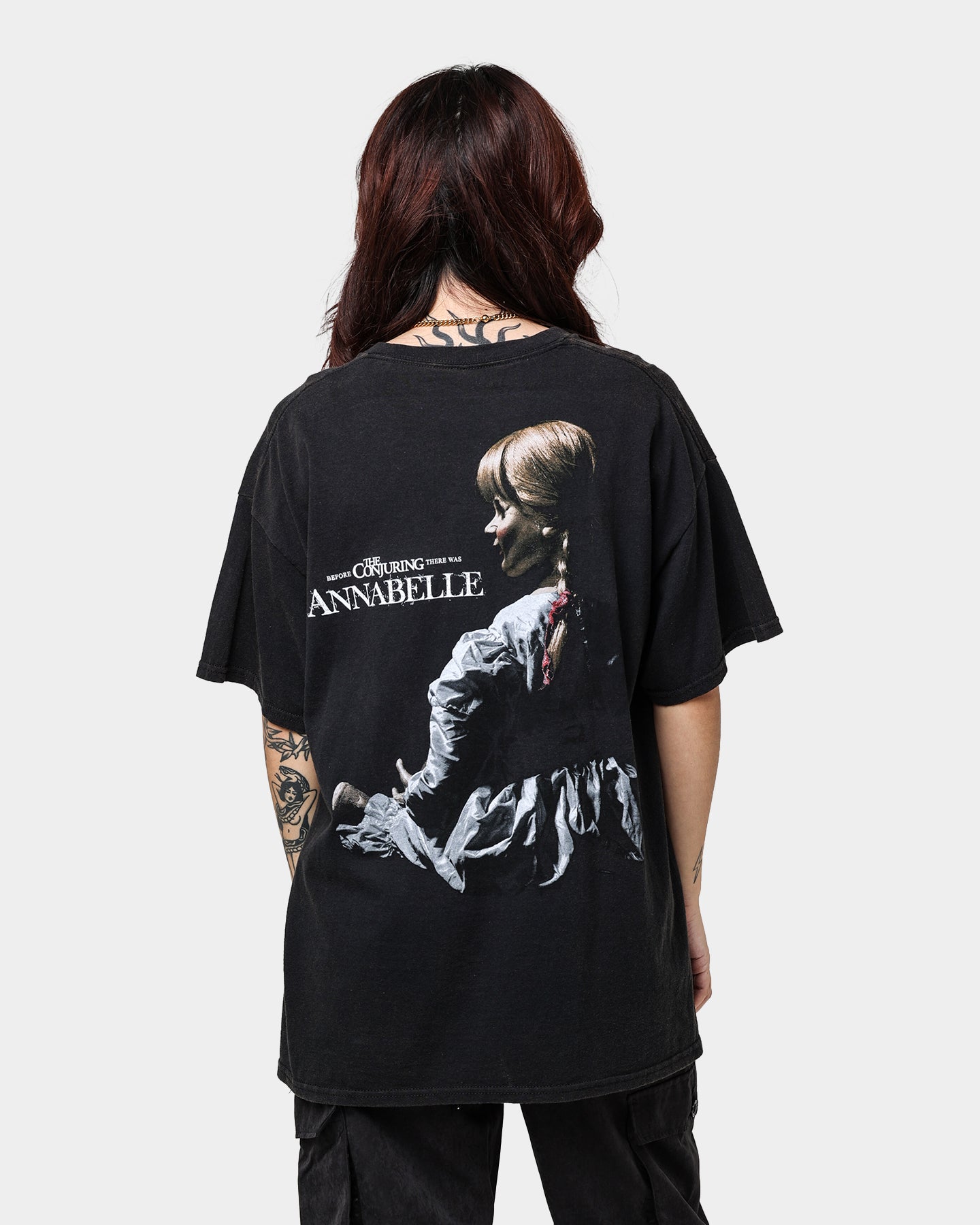 American Thrift X Annabelle Annabelle Vintage T-Shirt Black Wash Style001