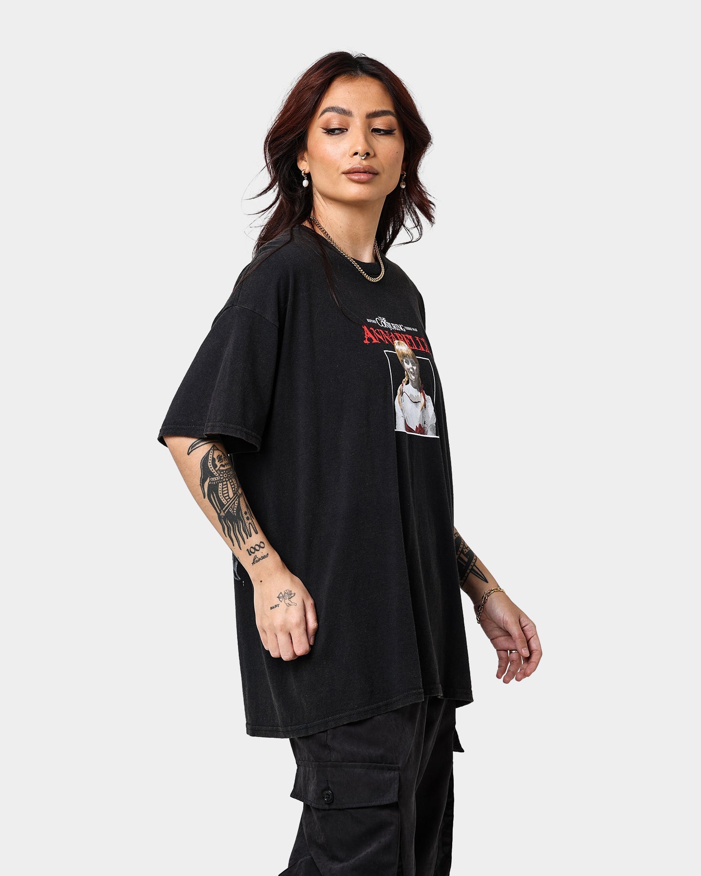 American Thrift X Annabelle Annabelle Vintage T-Shirt Black Wash Style001