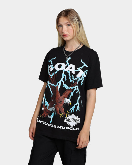 Goat Crew American T-Shirt Black Style001
