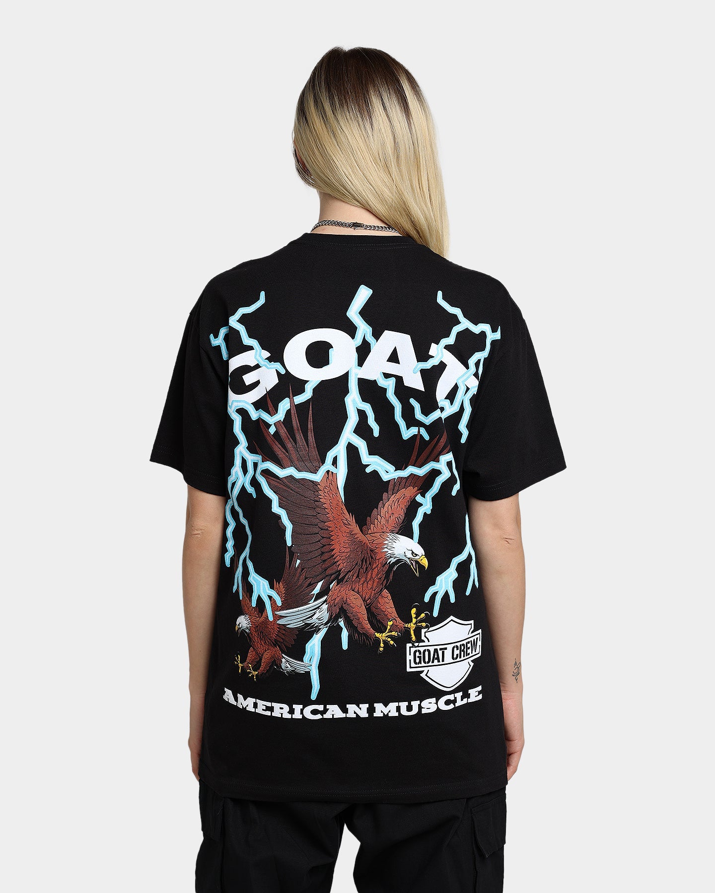 Goat Crew American T-Shirt Black Style001