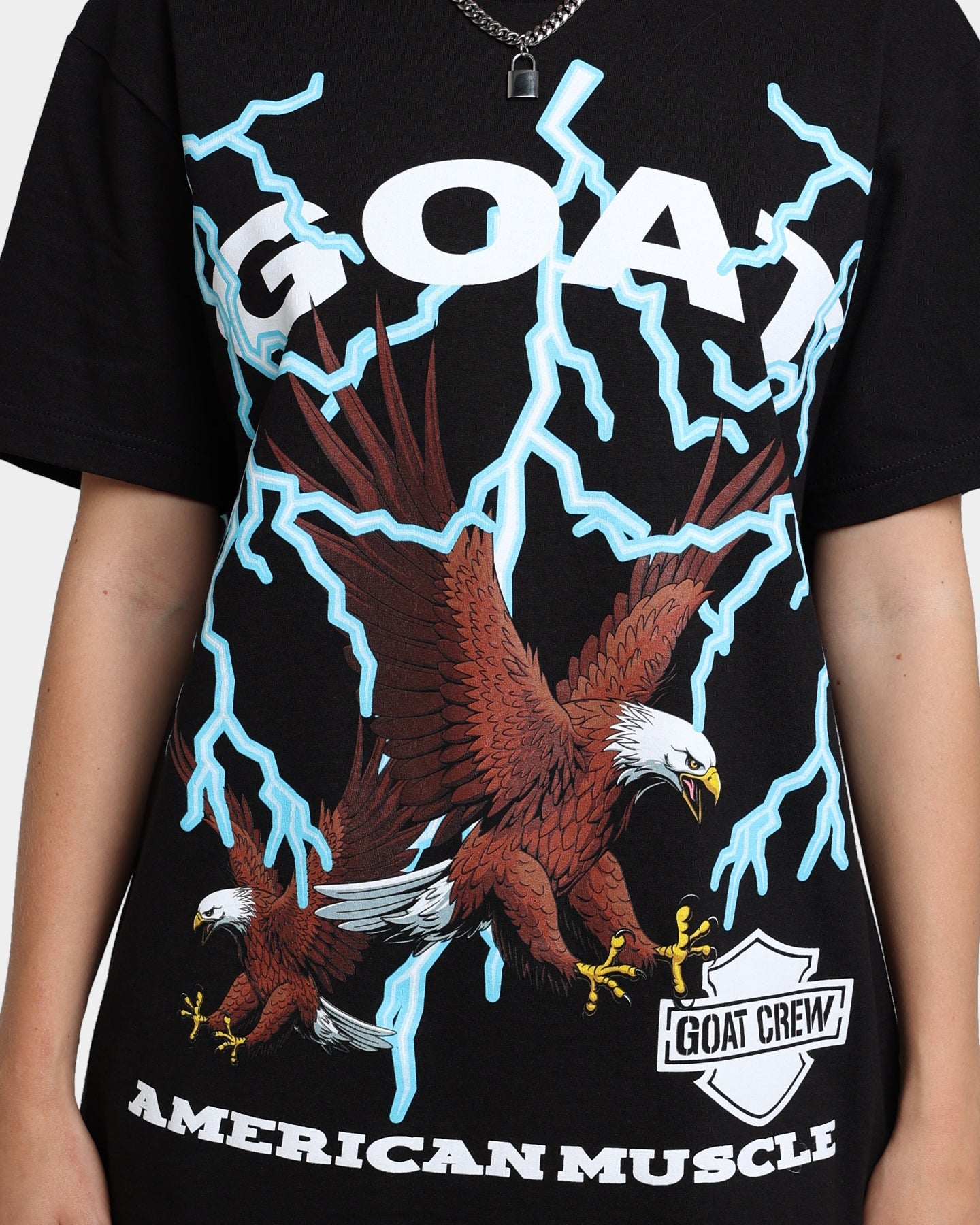 Goat Crew American T-Shirt Black Style001