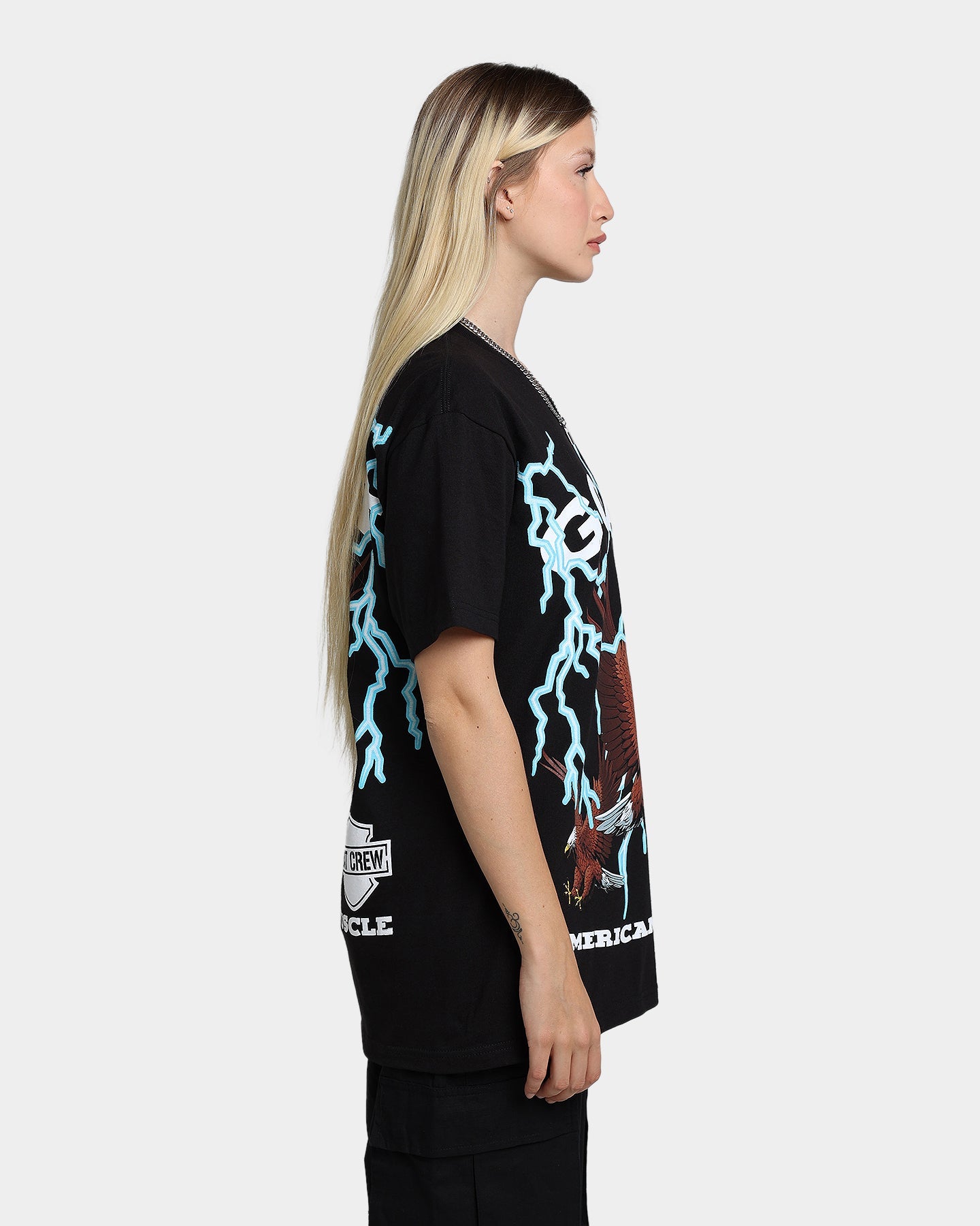 Goat Crew American T-Shirt Black Style001
