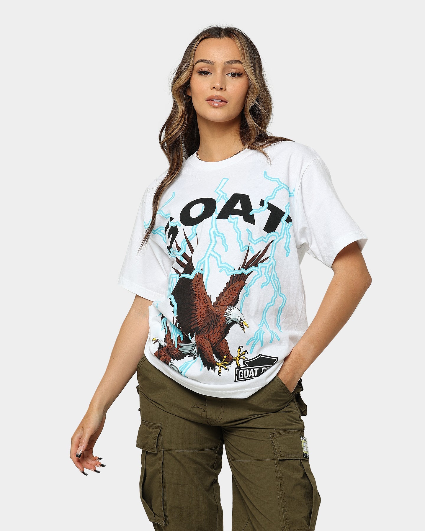 Goat Crew American Muscle T-Shirt White Style001