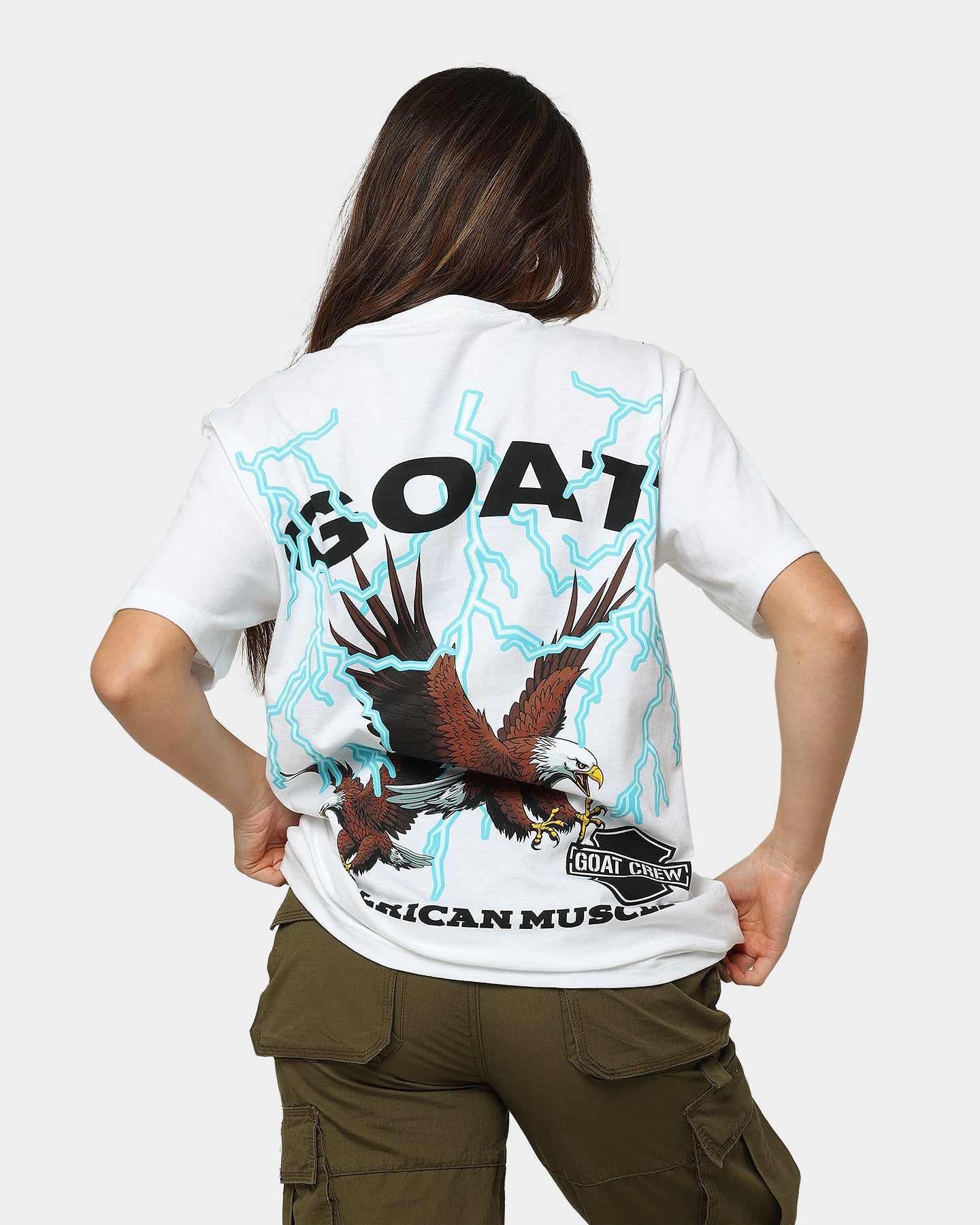 Goat Crew American Muscle T-Shirt White Style001
