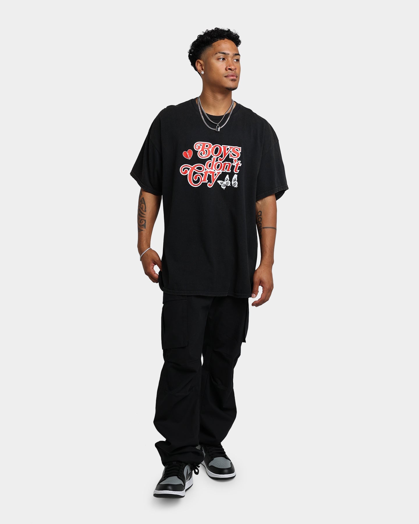 Goat Crew Boys Don't Cry T-Shirt Black Wash