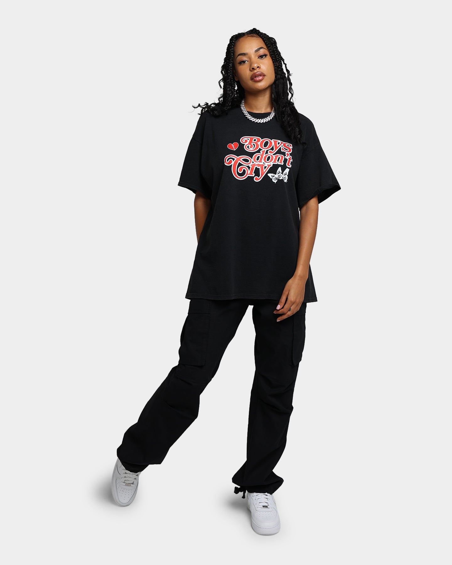 Goat Crew Boys Don't Cry T-Shirt Black Wash Style001