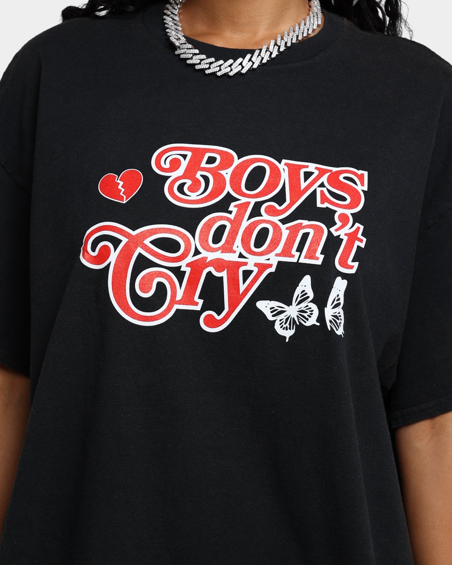 Goat Crew Boys Don't Cry T-Shirt Black Wash Style001